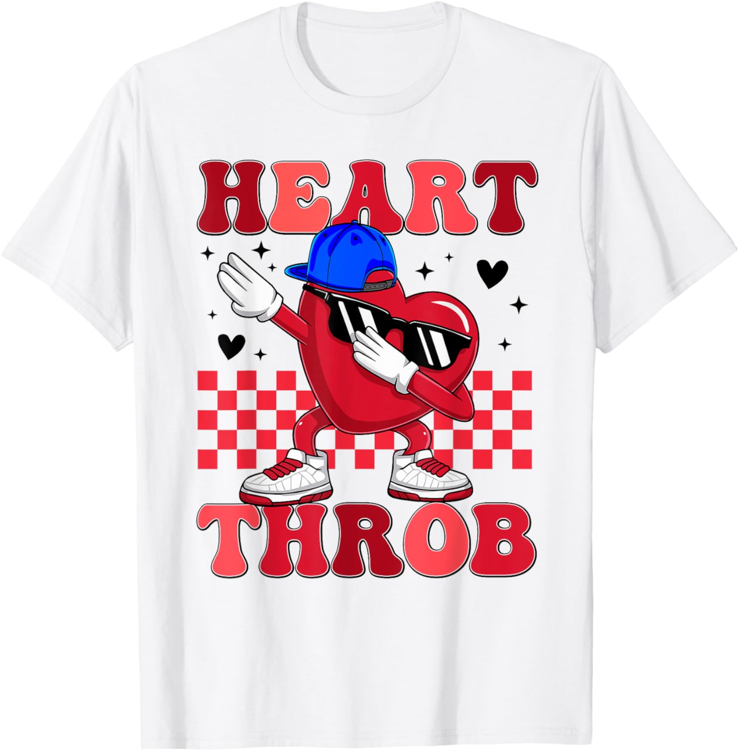 Groovy Heart Throb Valentine's Day Dabbing Toddler T-Shirt for Boys - 8