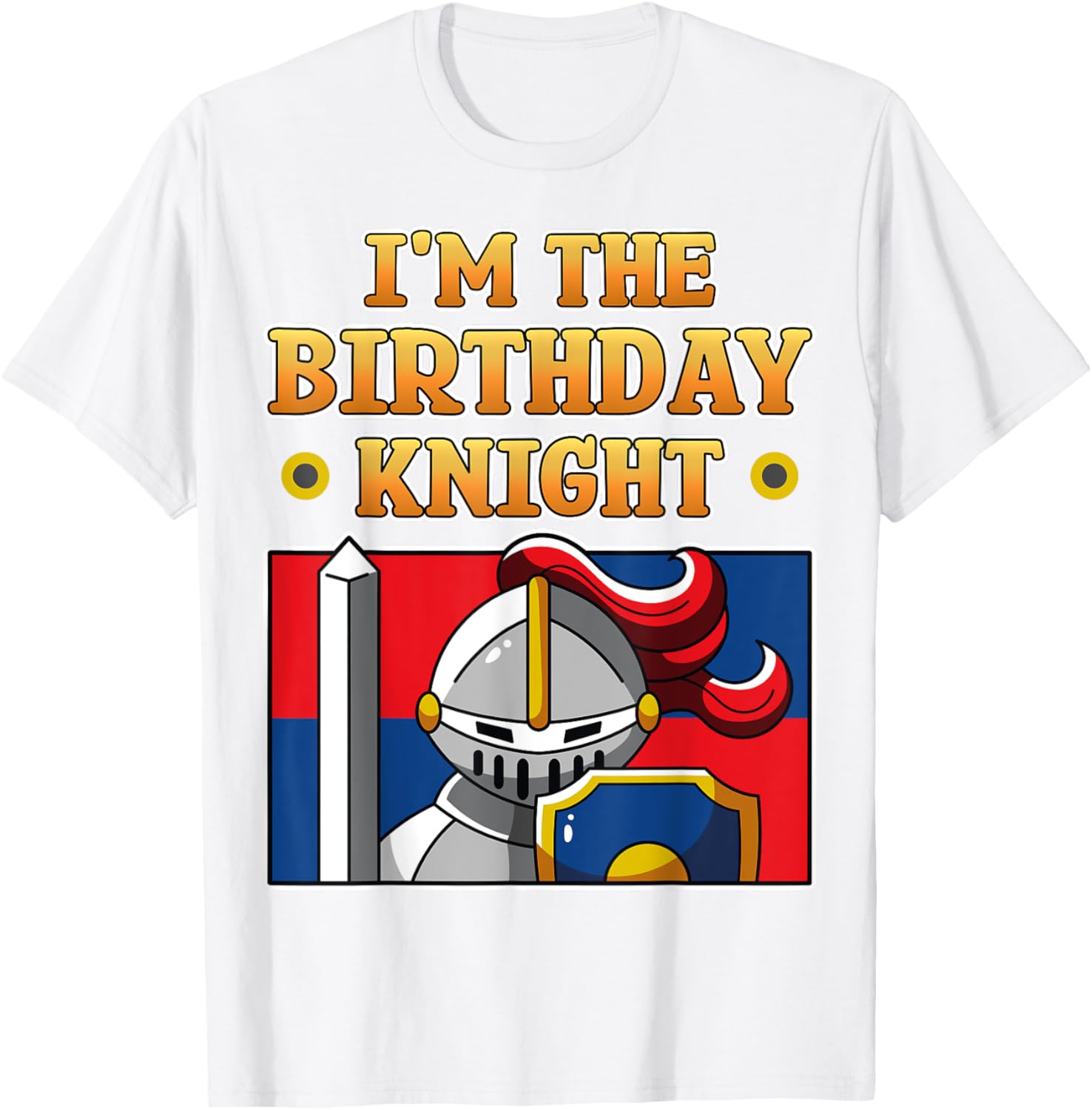 I'm The Birthday Knight Kids Medieval Armor T-Shirt for Fun Parties - 8