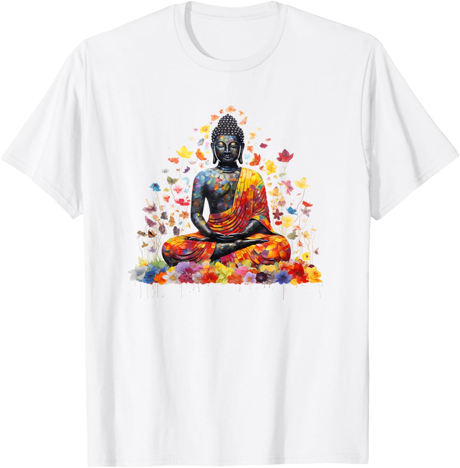 Buddha Meditating Lotus Pose T-Shirt for Zen and Mindfulness Lovers - 1