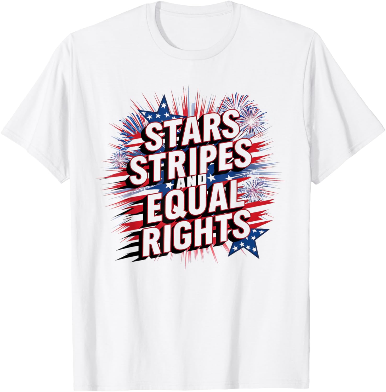 4th of July Women's Rights Stars Stripes Equal Rights T-Shirt - 5