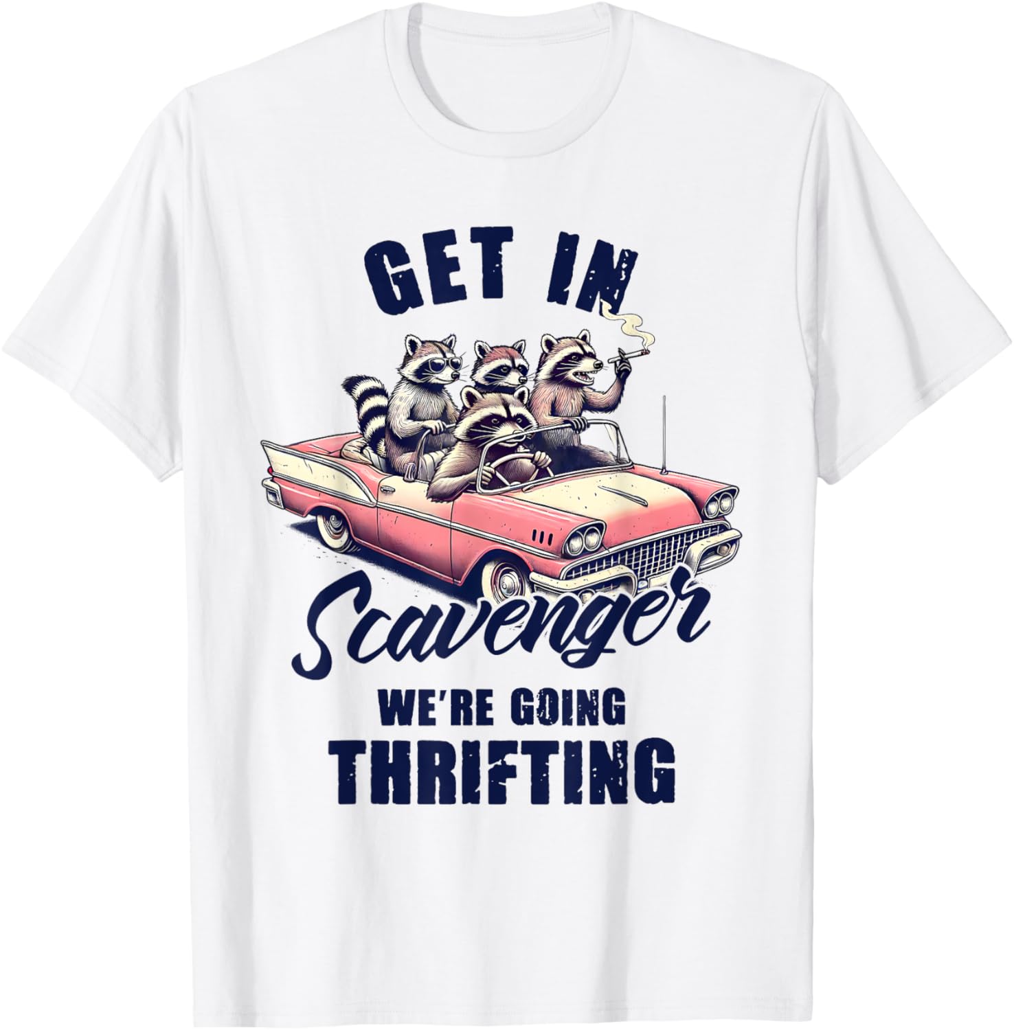Thrift Hunter Raccoon Lover Scavenger Thrifting T-Shirt for Fun Adventures - 2