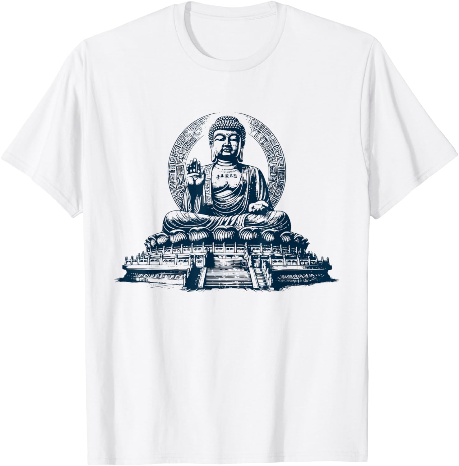Tian Tan Buddha Graphic T-Shirt for Casual Style and Spiritual Vibes - 12