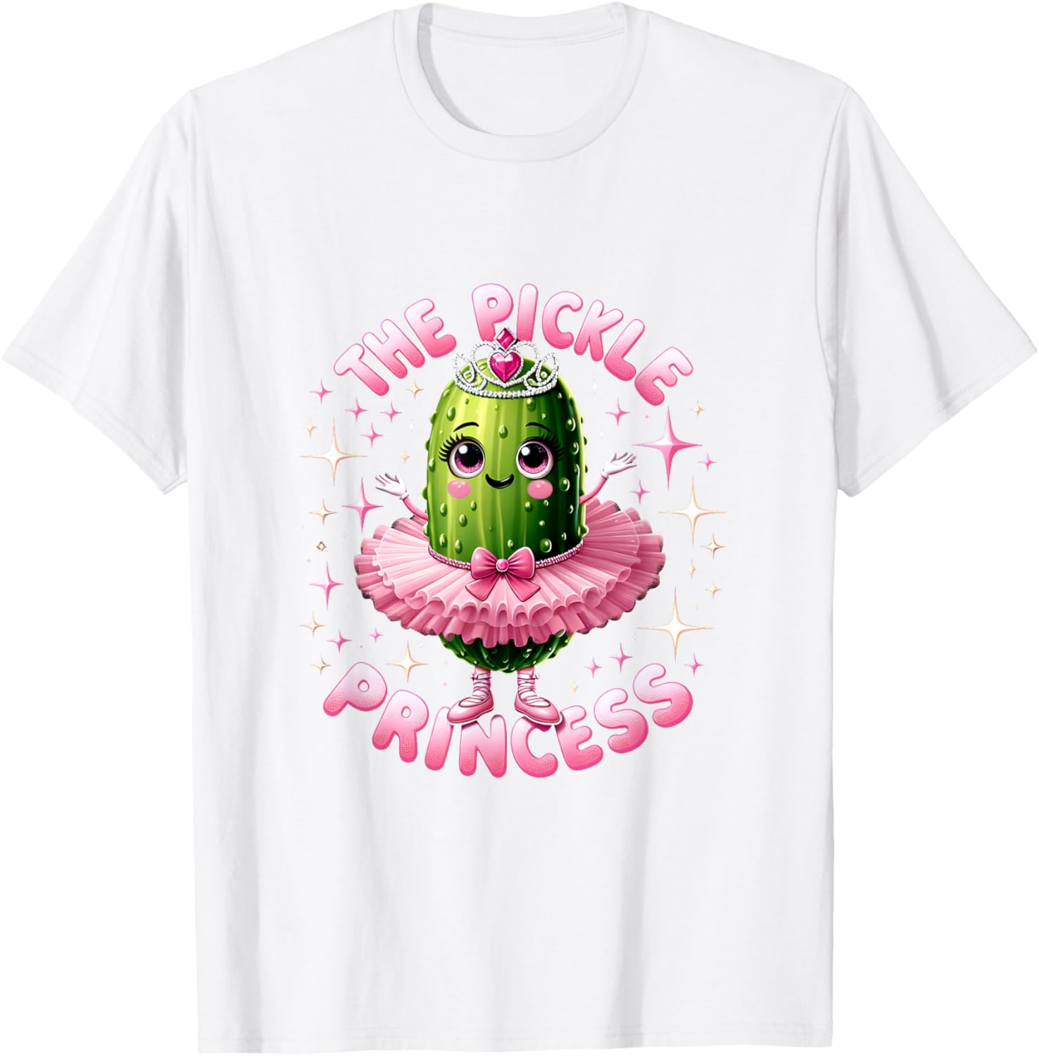 Cute Pickle Princess Ballet T-Shirt for Pickle Lovers and Dancers - 17
