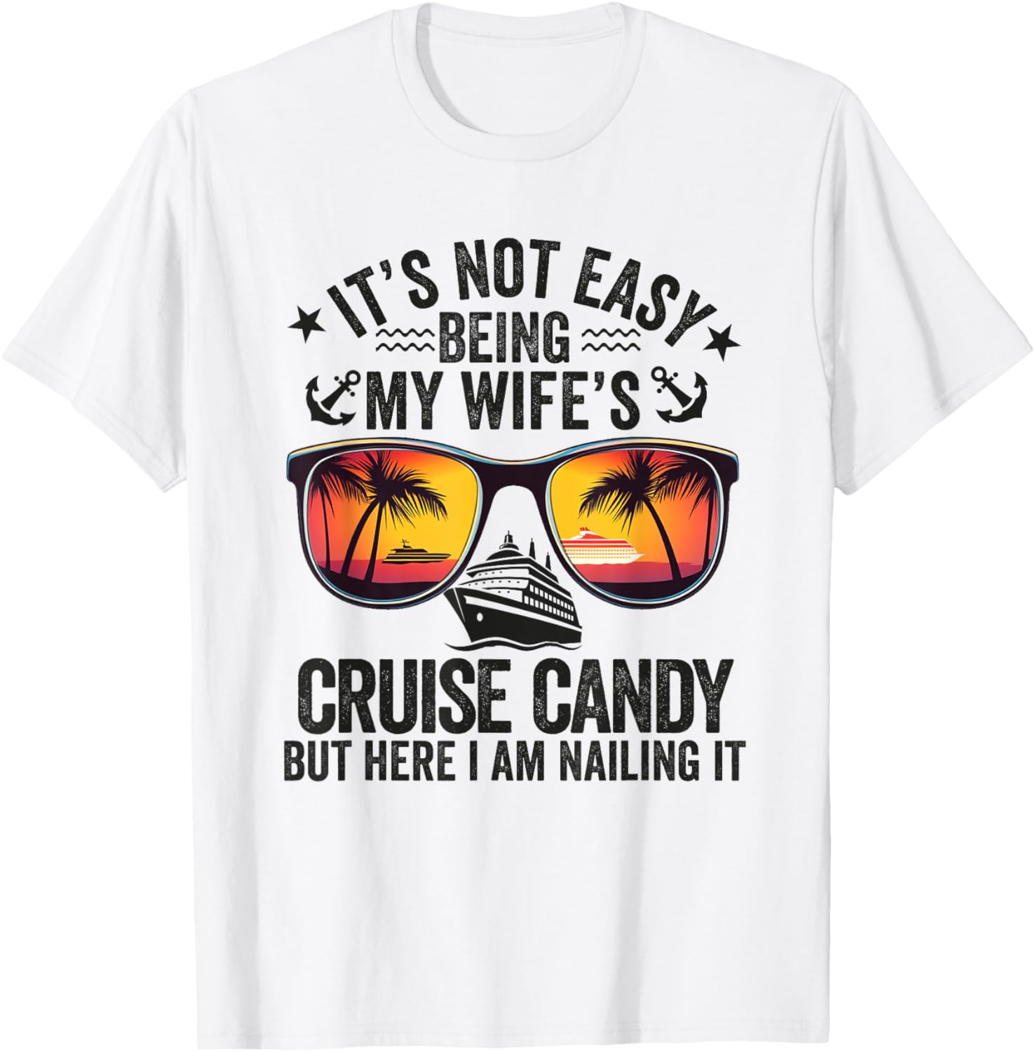 Wife's Cruise Candy Husband T-Shirt Perfect for Fun Vacation Adventures - 2