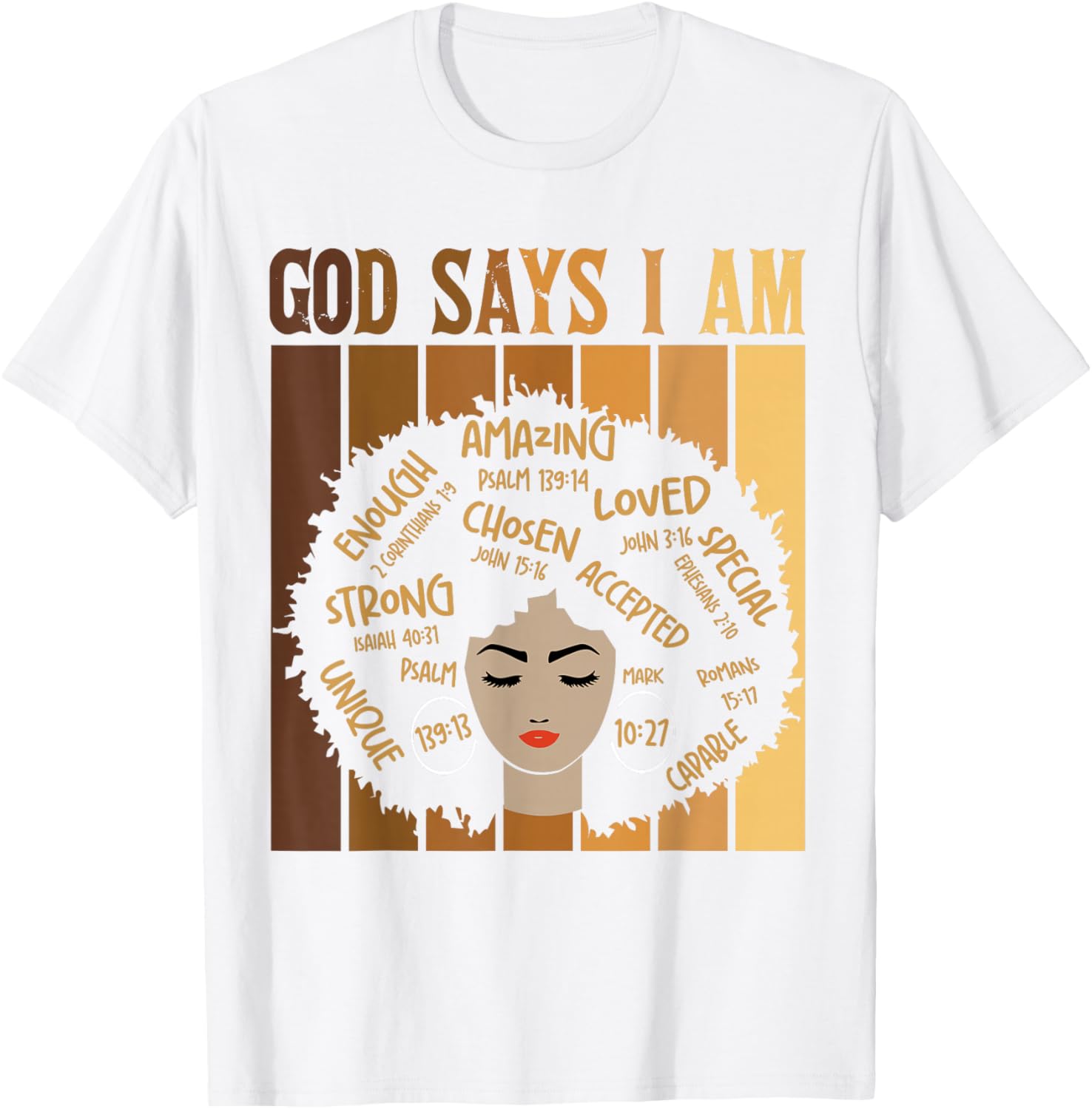God Says I Am Melanin Black History Month T-Shirt for Women - 7