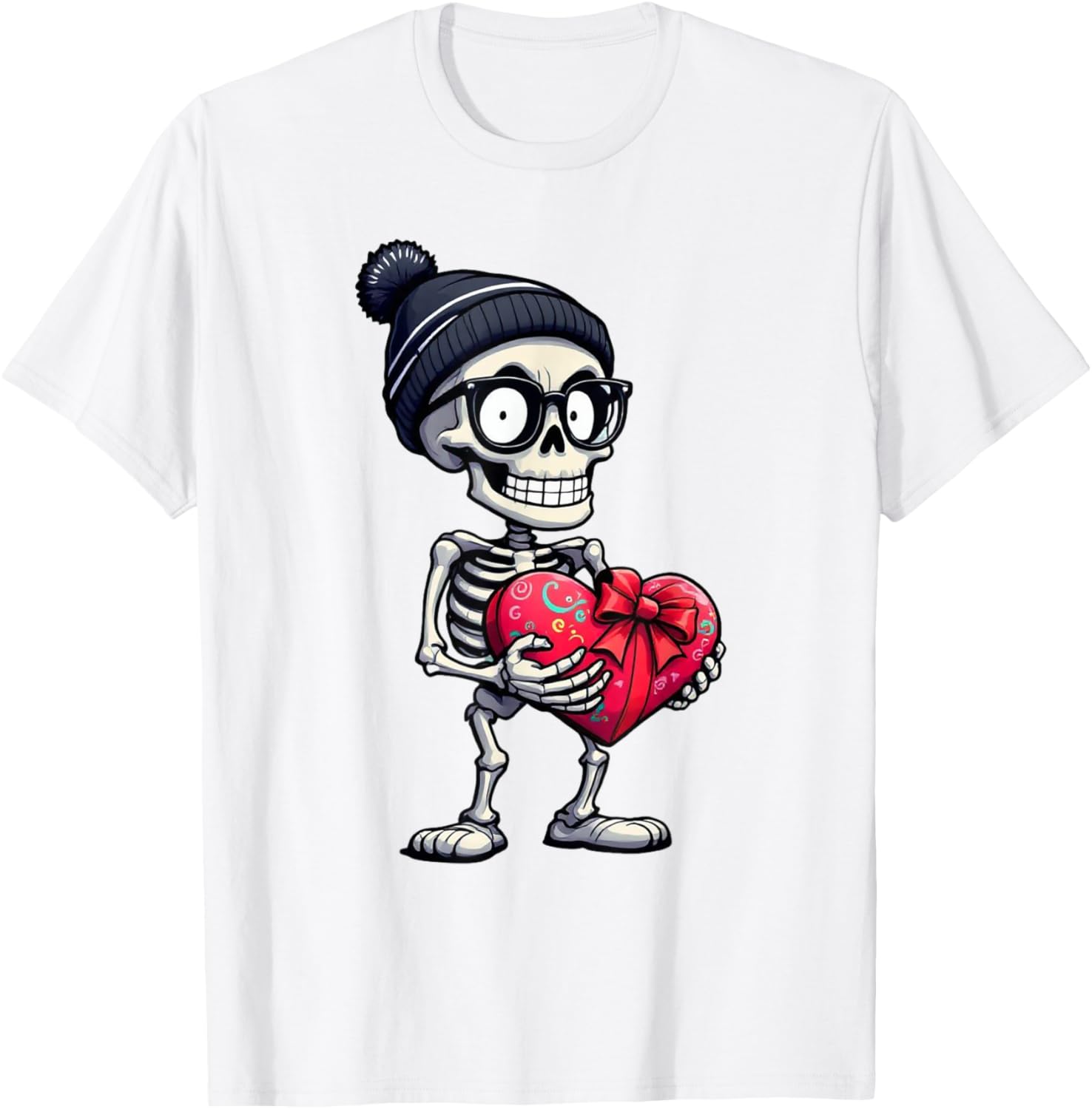 Funny Skeleton Heart Valentine's Day T-Shirt for Men and Women - 22