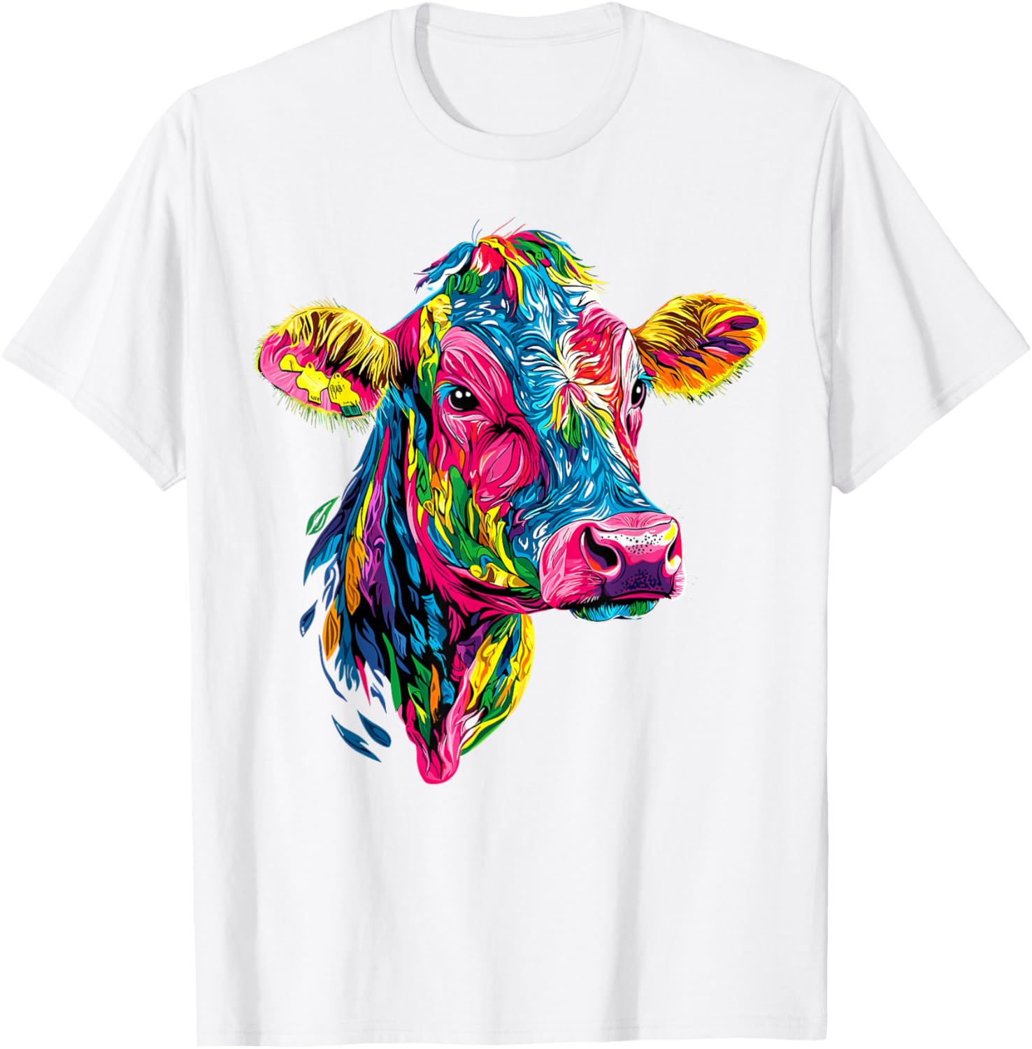 Cute Vegan Cow T-Shirt for Cattle Farmers - Adorable Farm Apparel - 5