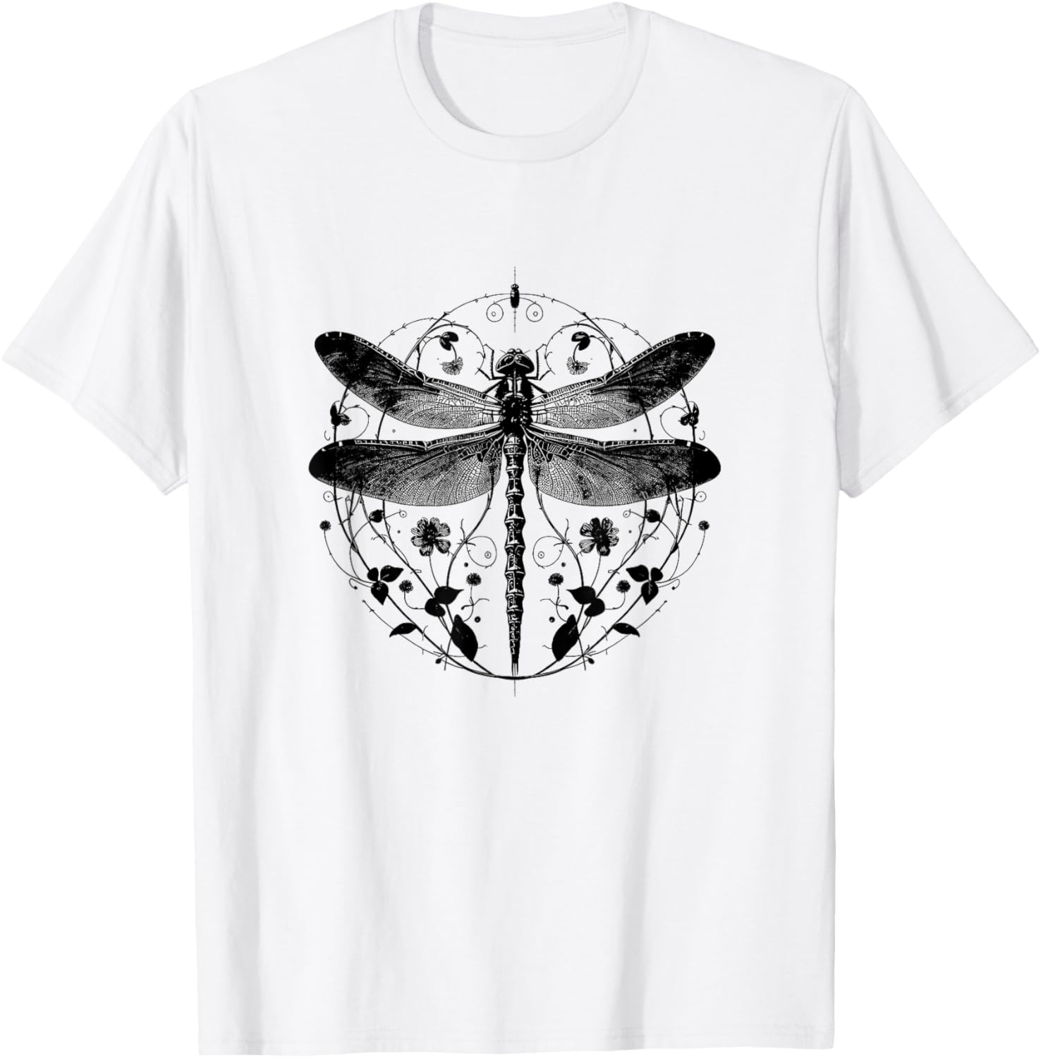 Cute Casual Summer Dragonfly Print T-Shirt for Stylish Comfort - 11