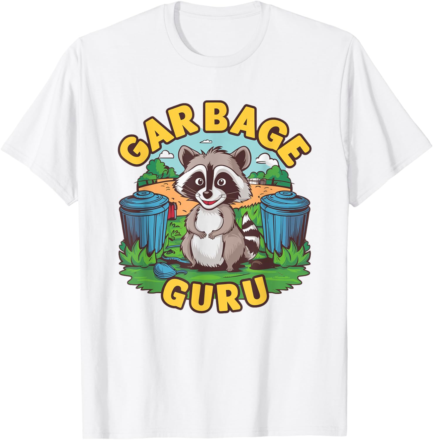 Playful Trash Panda T-Shirt for Raccoon Lovers - Funny Garbage Guru Design - 6