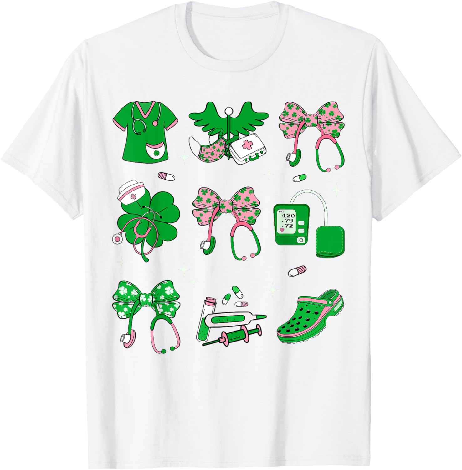 Lucky Shamrock Nurse T-Shirt for St. Patrick's Day Celebration - 12