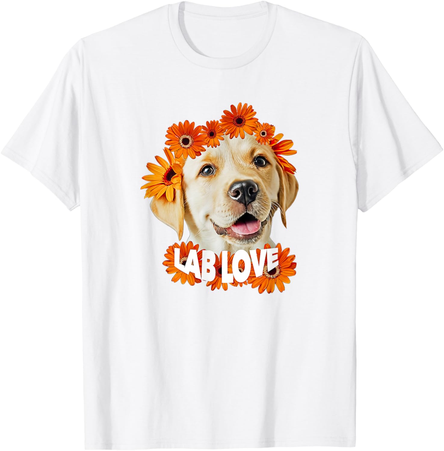 Yellow Labrador Love T-Shirt for Dog Moms and Dads - Daisy Puppy Design - 3