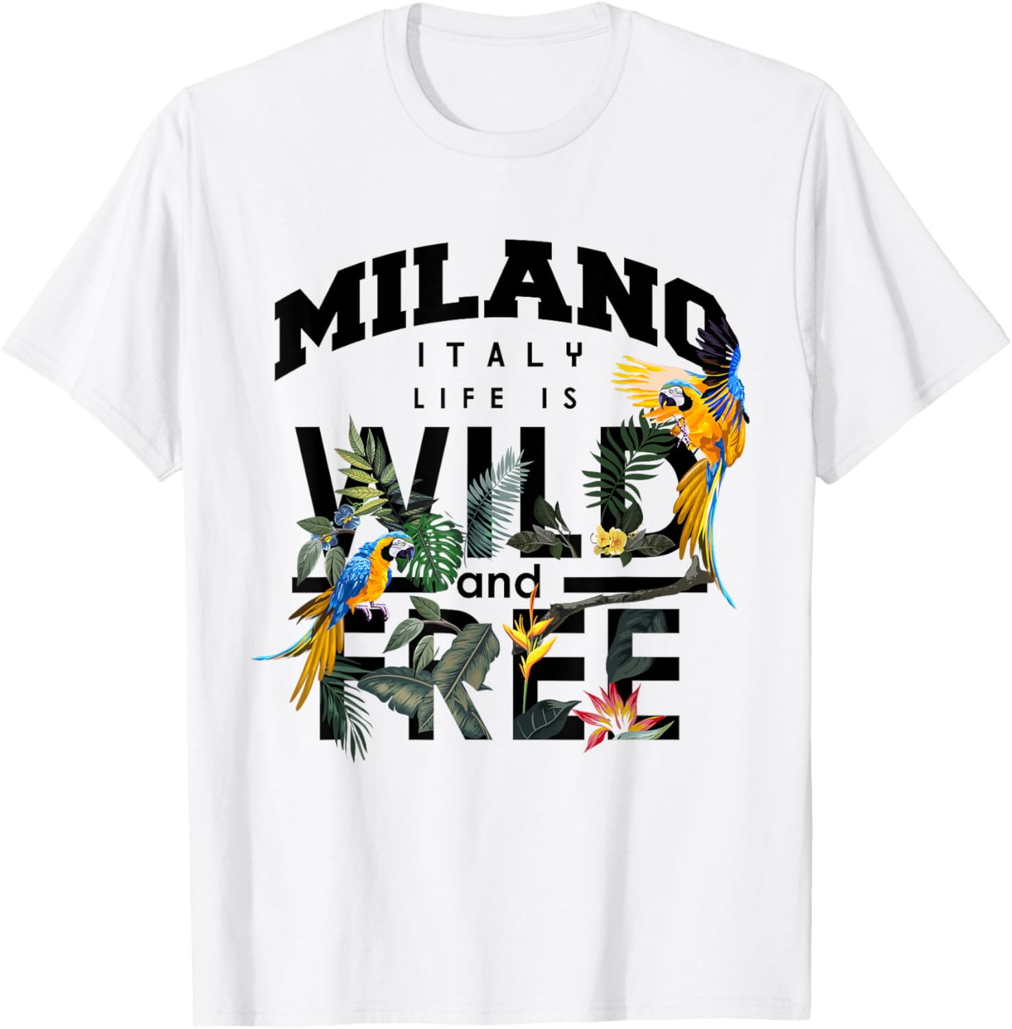 I Love Milano Floral Graphic T-Shirt for Wild & Free Spirits - 20