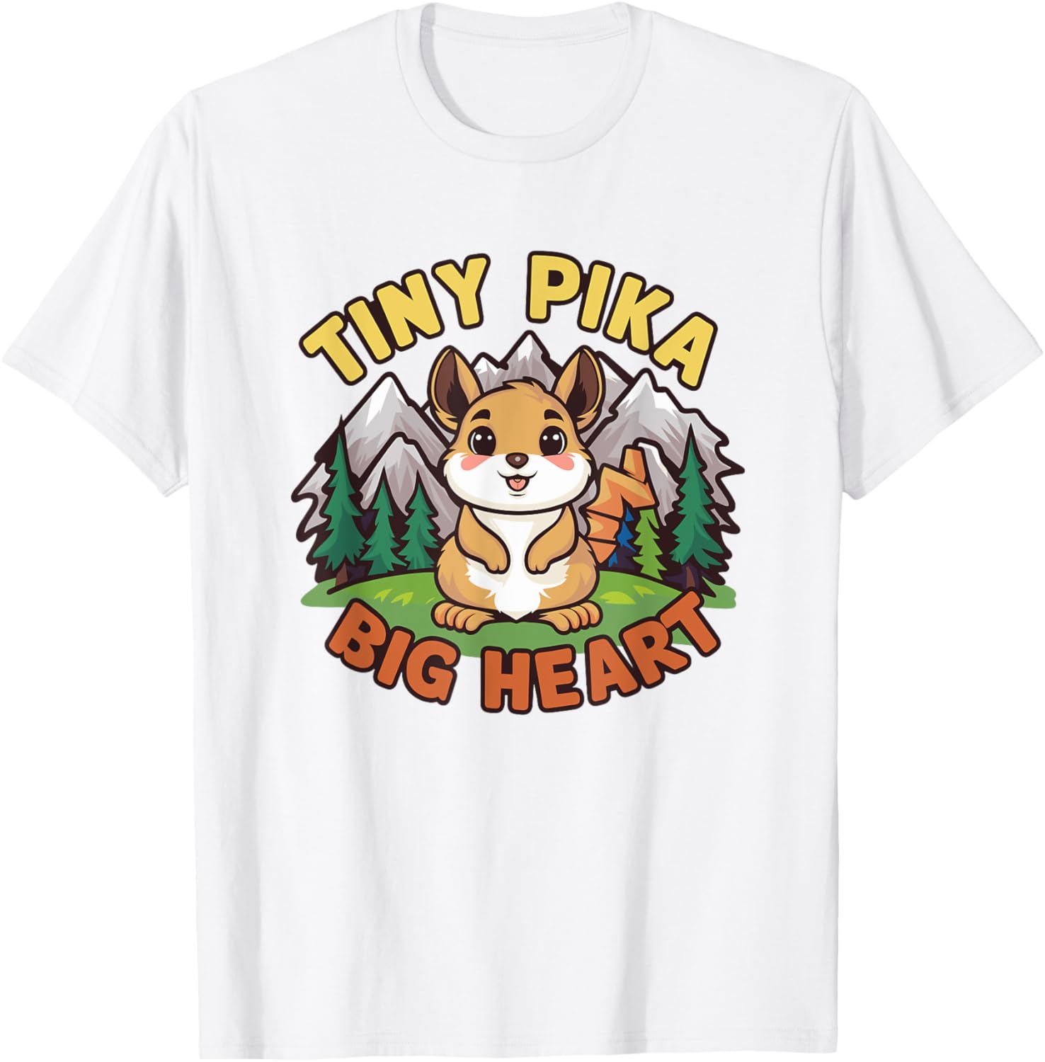 Playful Tiny Pika Big Heart T-Shirt for Animal Lovers and Adventurers - 1