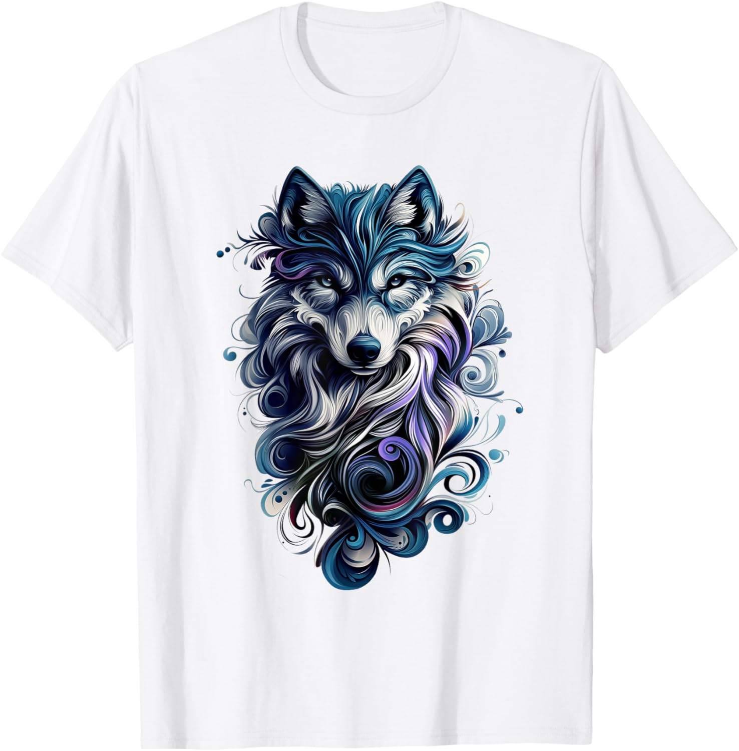 Colorful Wolf T-Shirt for Nature Lovers - Stylish Wildlife Apparel - 16