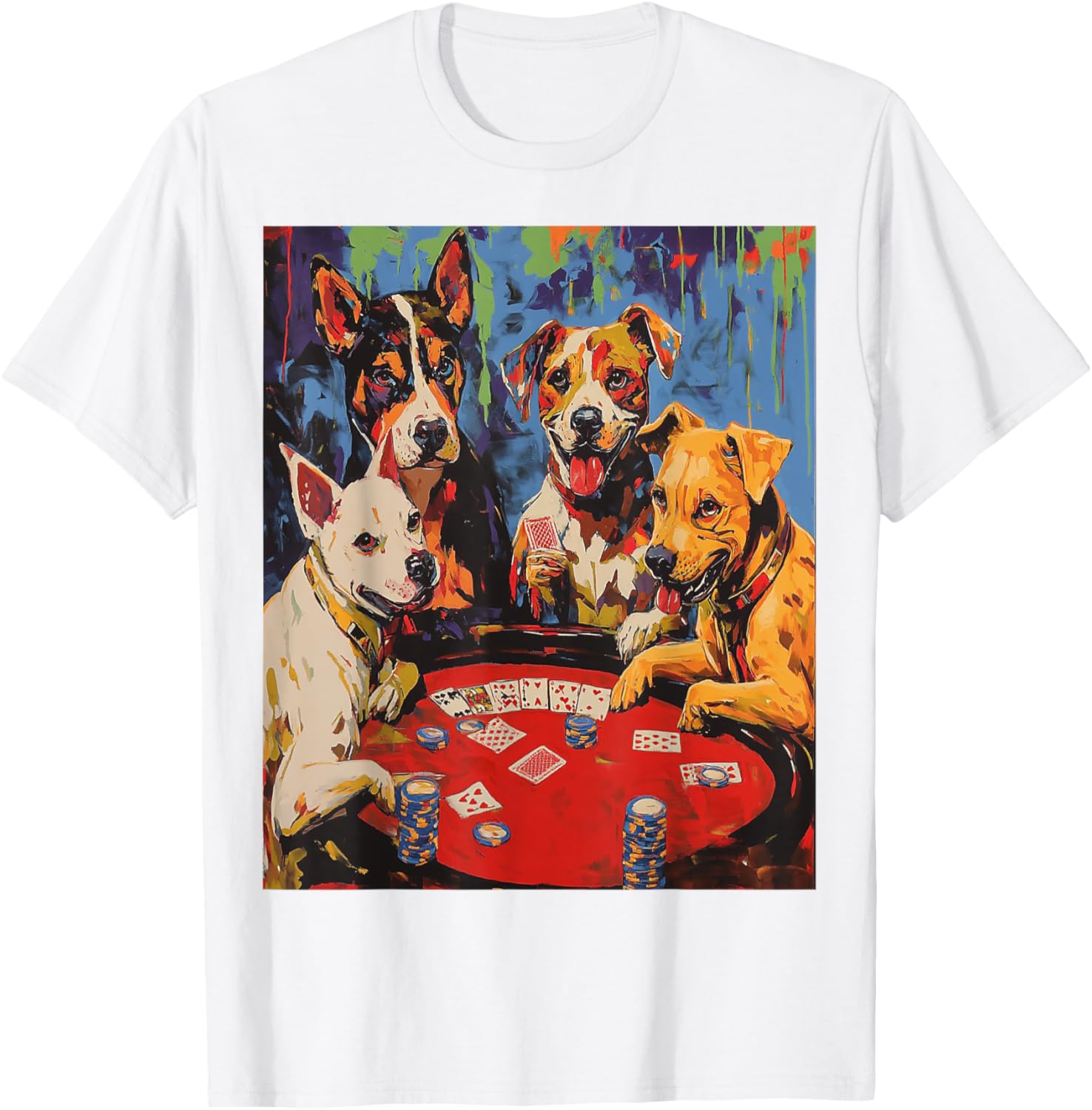 Dogs Playing Poker T-Shirt for Fun Pet Lovers - Stylish Graphic Tee - 24