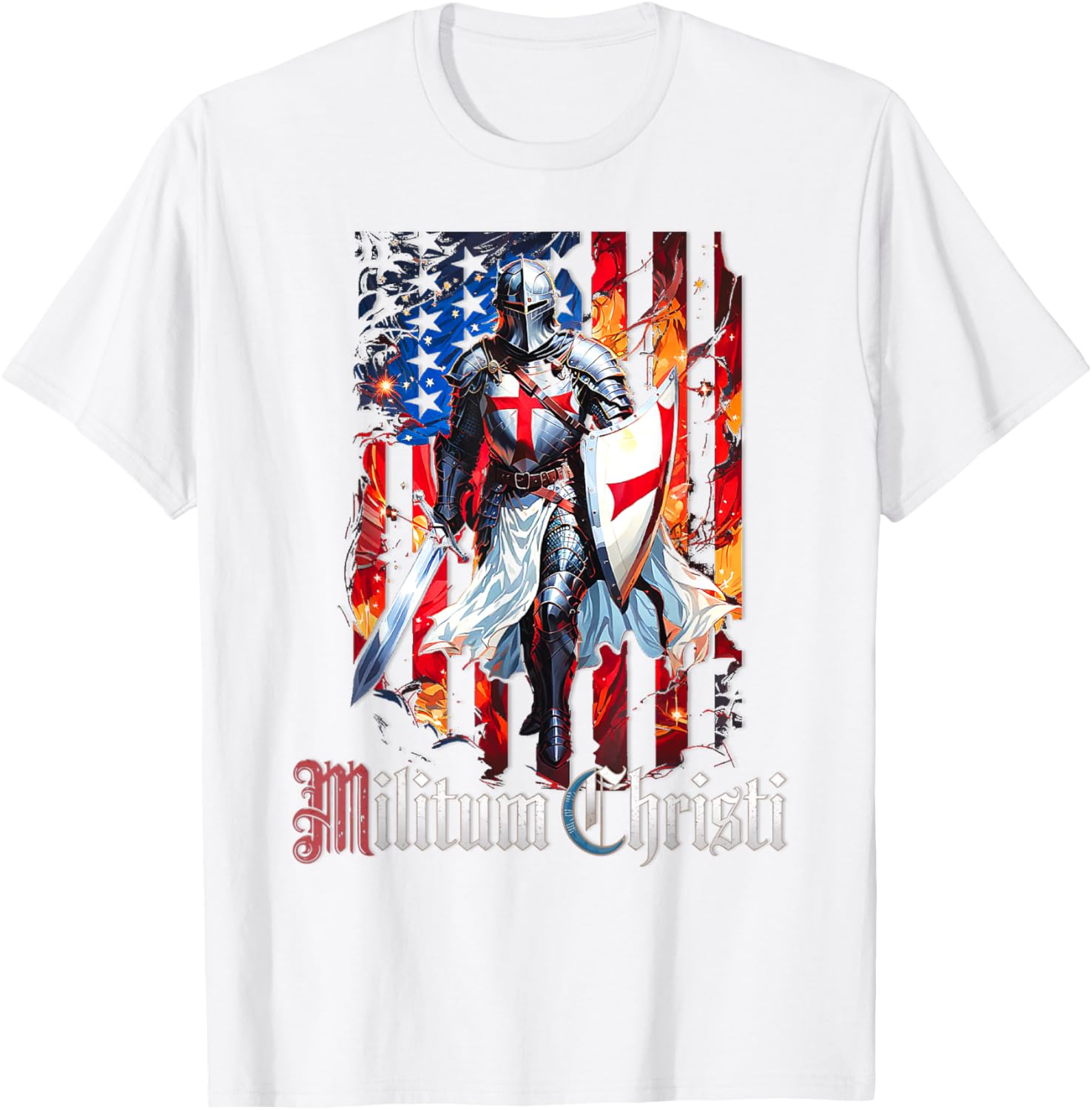 Catholic Knight Templar Crusader Cross T-Shirt for Faith and Style - 6