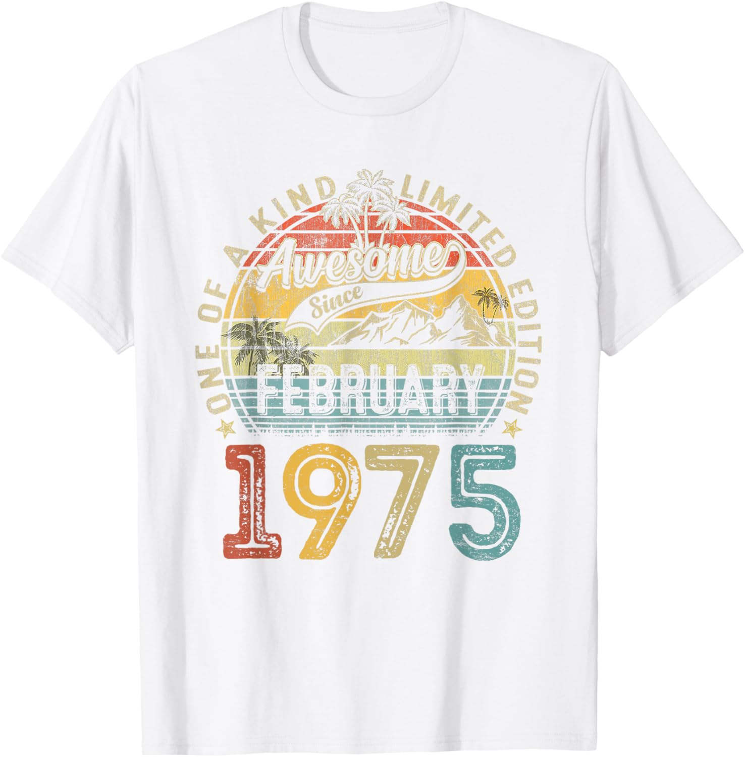 Funny Vintage 50th Birthday T-Shirt for Women - February 1975 Design - 22