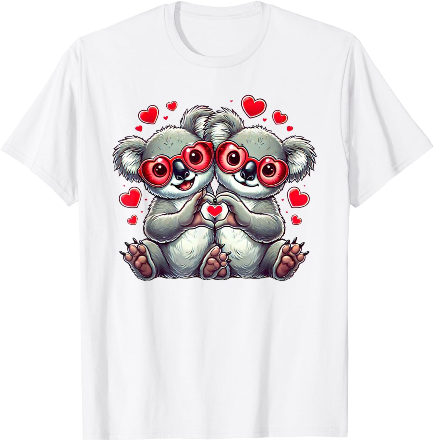 Funny Koala Heart Sign T-Shirt for Everyone - Perfect Valentine Gift! - 5