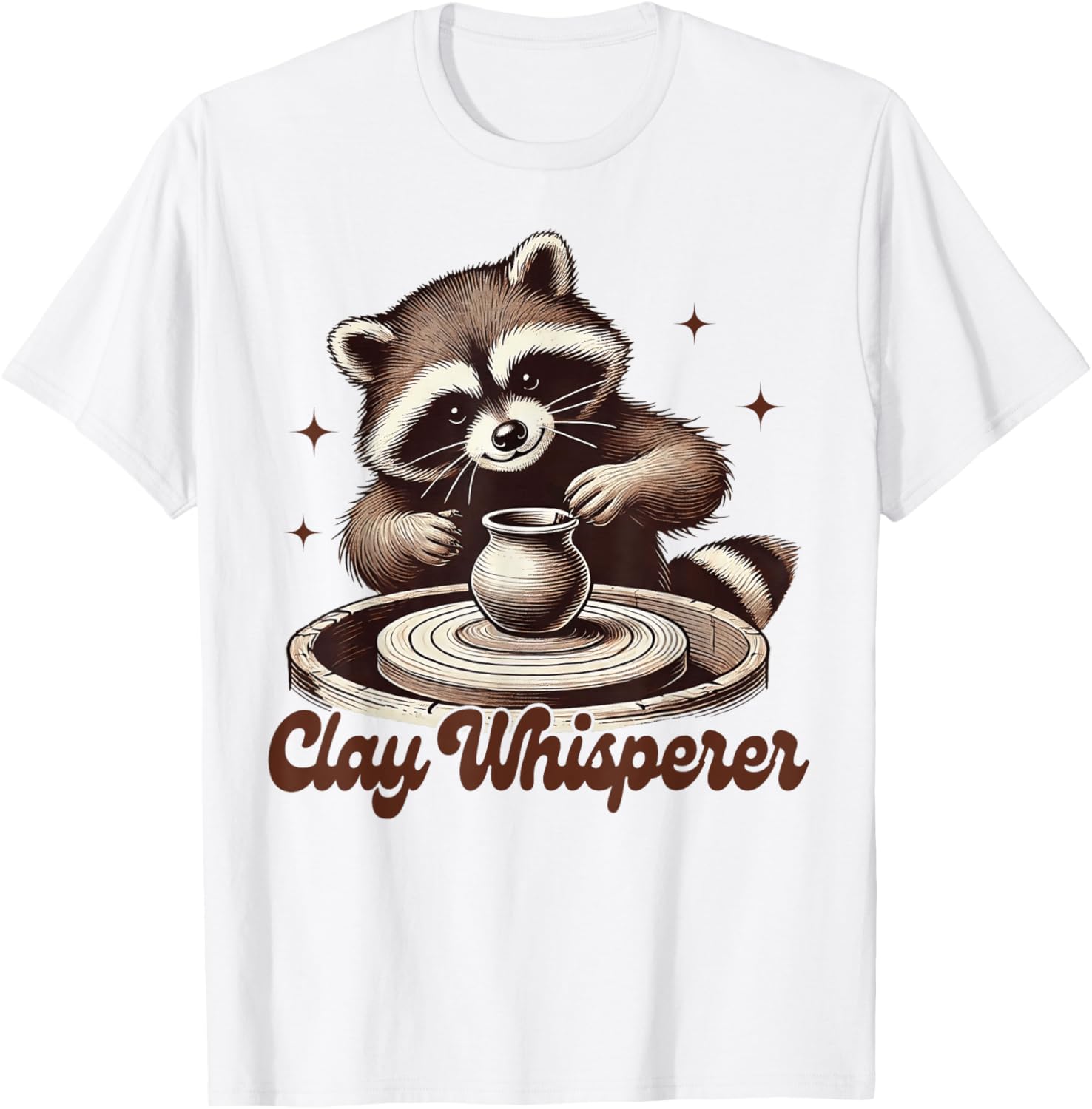 Pottery Artist Racoon Ceramic Clay Whisperer T-Shirt for Creatives - 4
