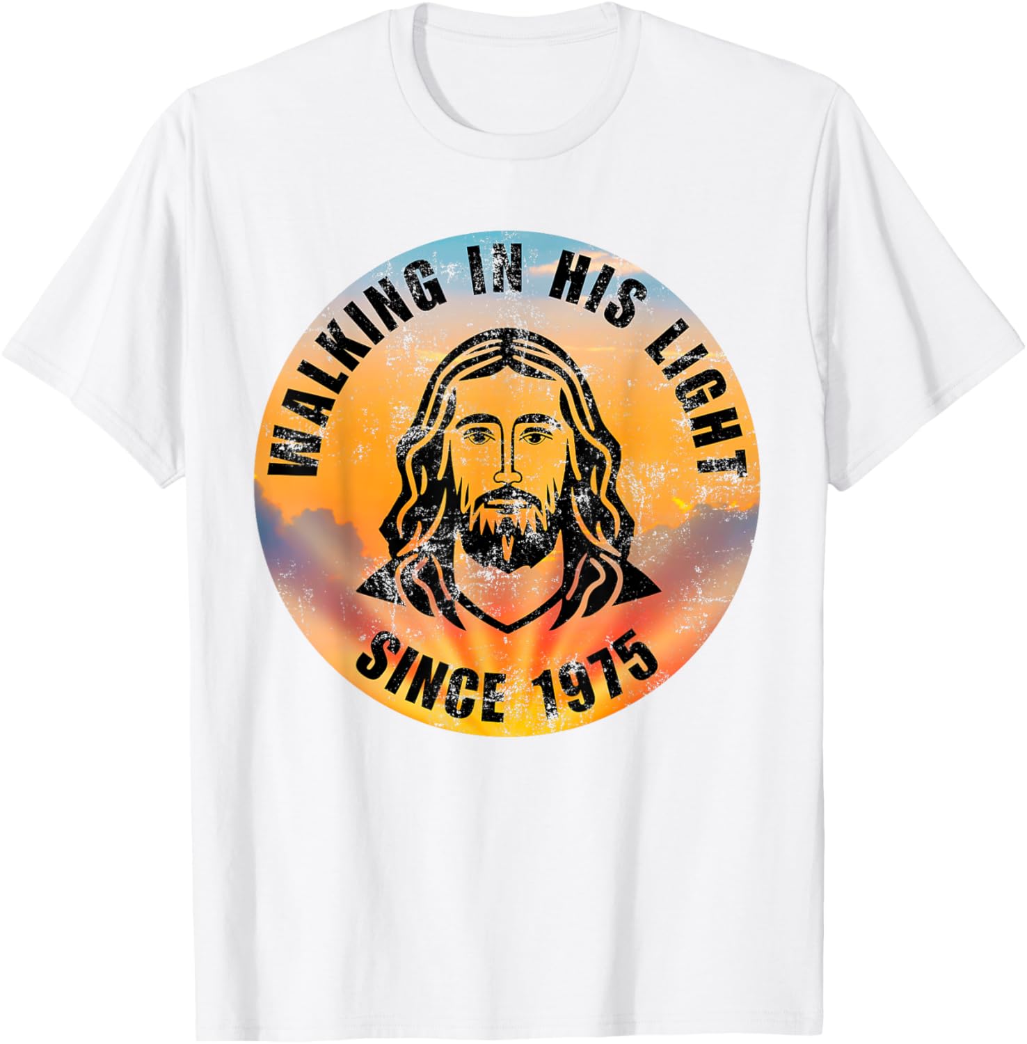 Walking In His Light Since 1975 Inspirational Christian T-Shirt - 28