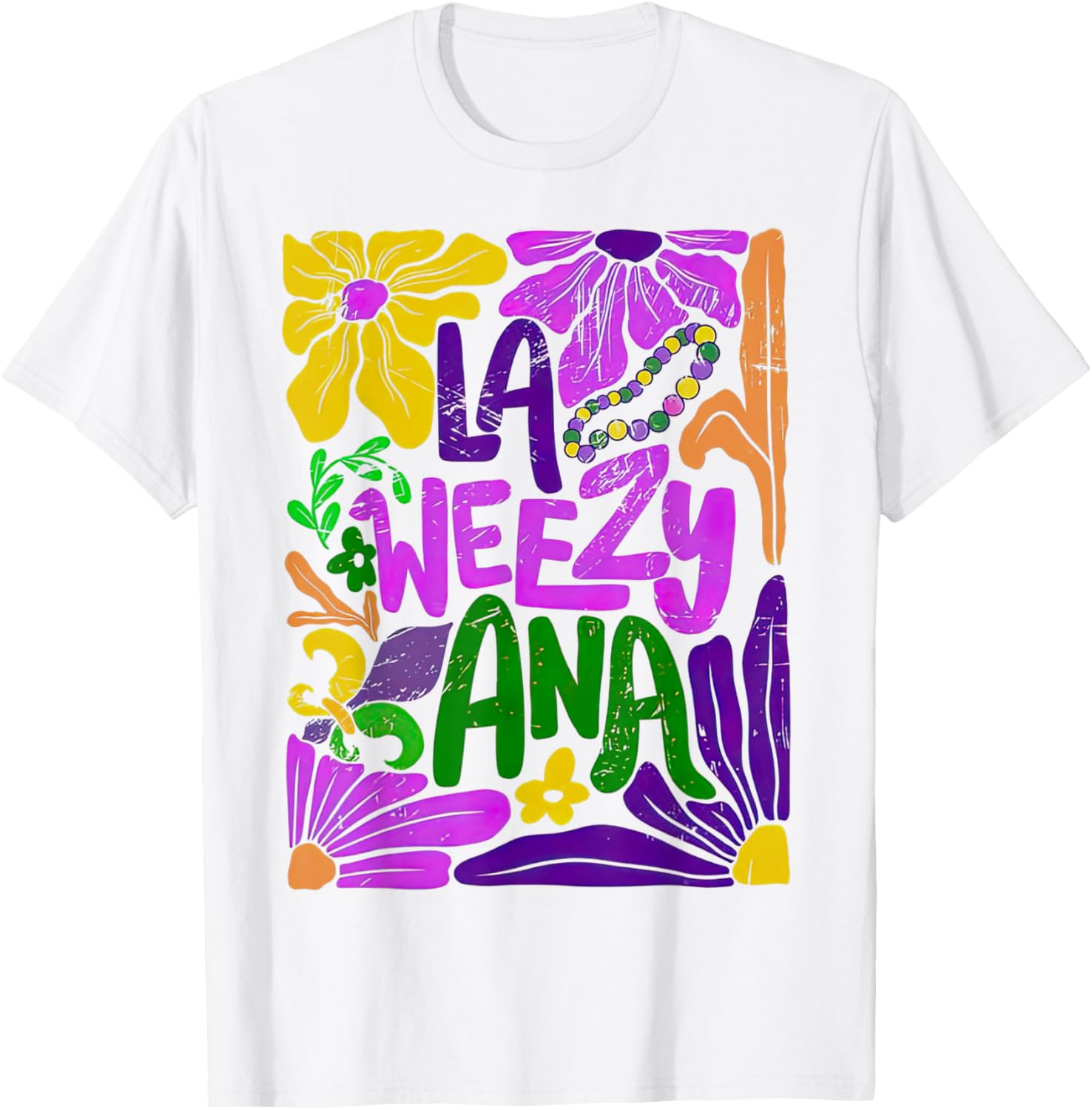 Boho LA WEEZY ANA Mardi Gras Coquette Bow T-Shirt for Carnival Fun - 10