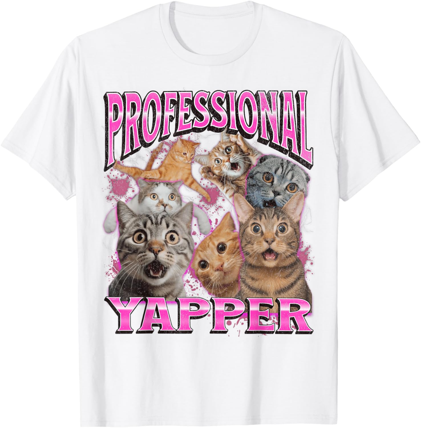Funny 90s Cat Meme T-Shirt for Men and Women - Yapper Graphic Tee - 11