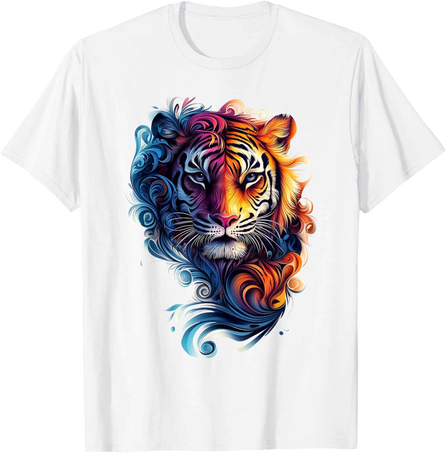 Colorful Tiger Wildlife T-Shirt for Nature Lovers - Stylish and Fun - 23