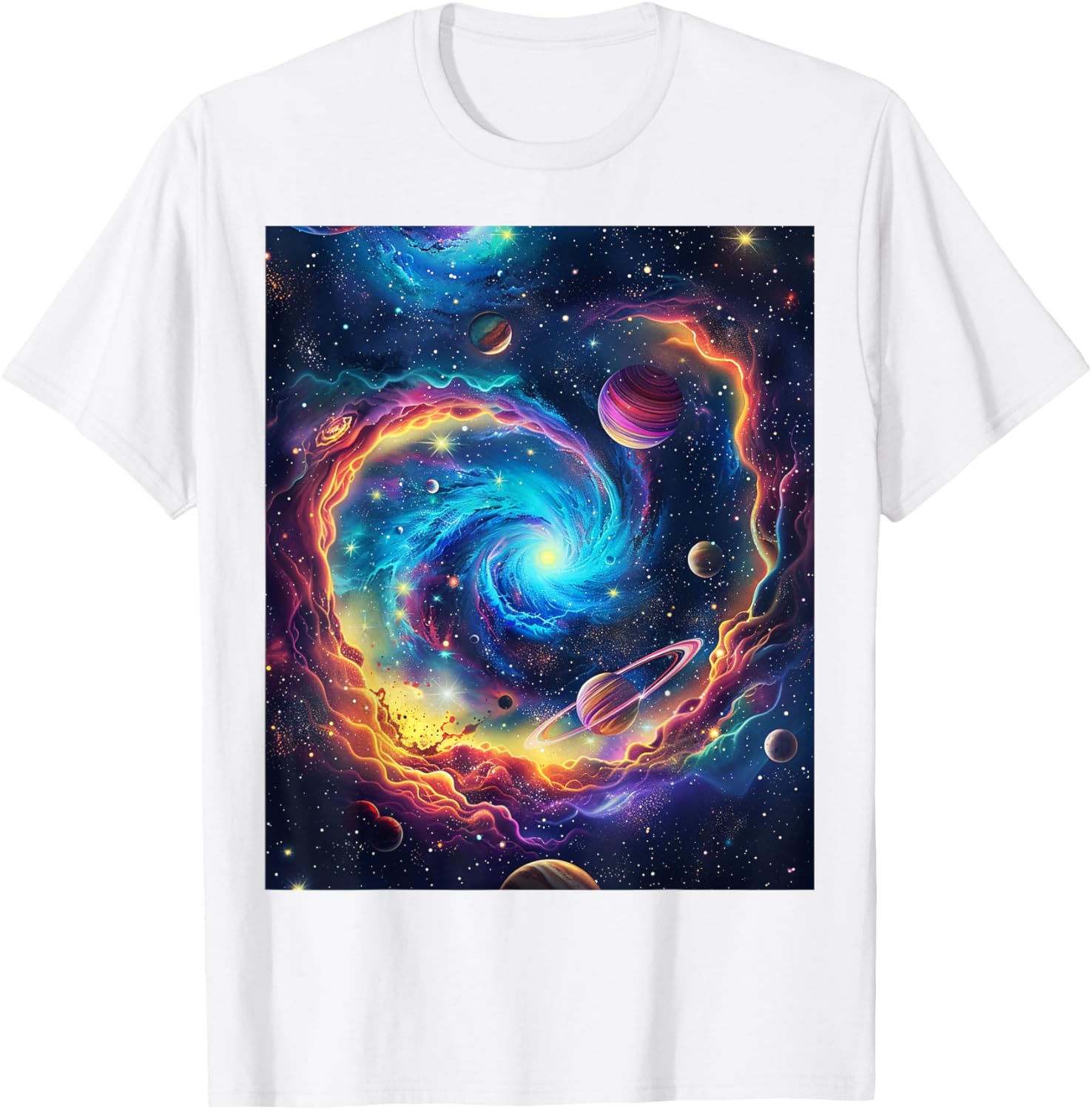 Cosmic Vortex Galaxy Space T-Shirt for Starry Nights and Adventures - 14