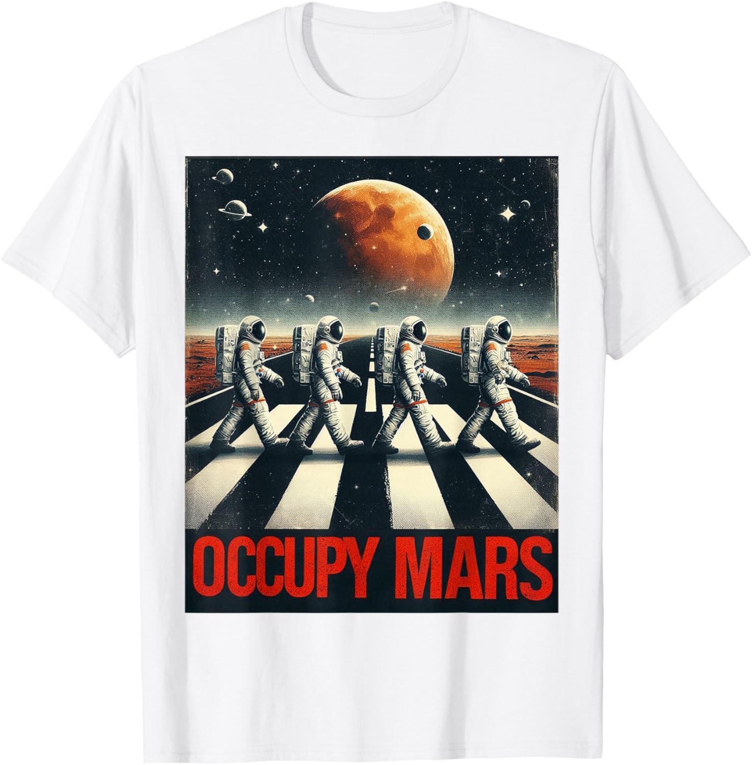 Astronauts Walking on Mars T-Shirt Perfect for Space Lovers and Adventurers - 11