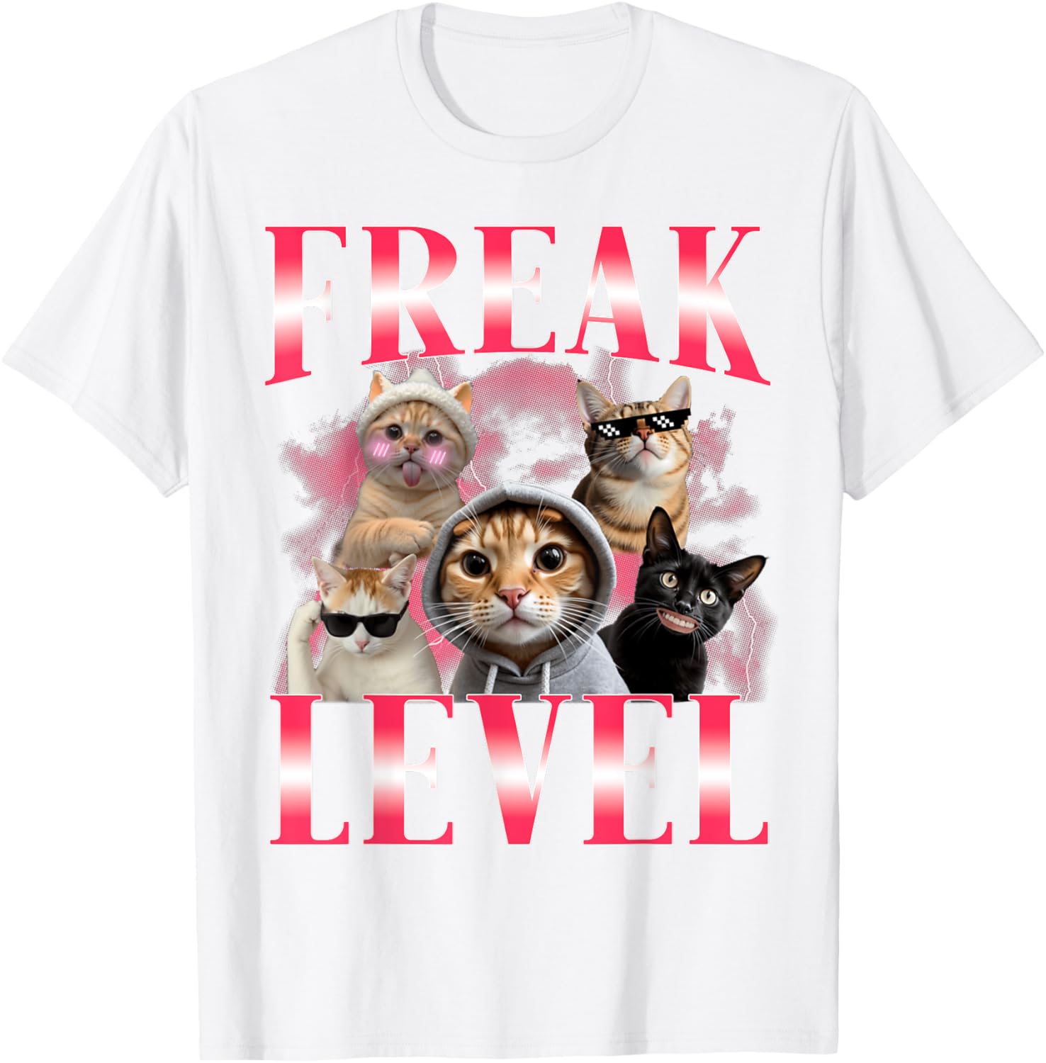 Funny Cat Meme T-Shirt Certified Freak Humor for Cat Lovers - 26
