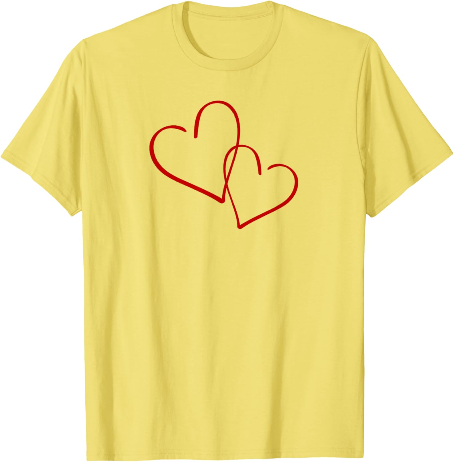 Valentine's Day Red Linked Hearts T-Shirt Perfect for Cupid's Day Celebration - 12
