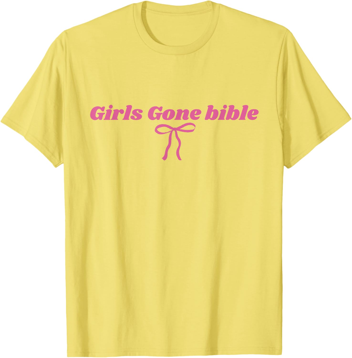 Girls Gone Bible Pink Bow Christian T-Shirt for Women and Girls - 4