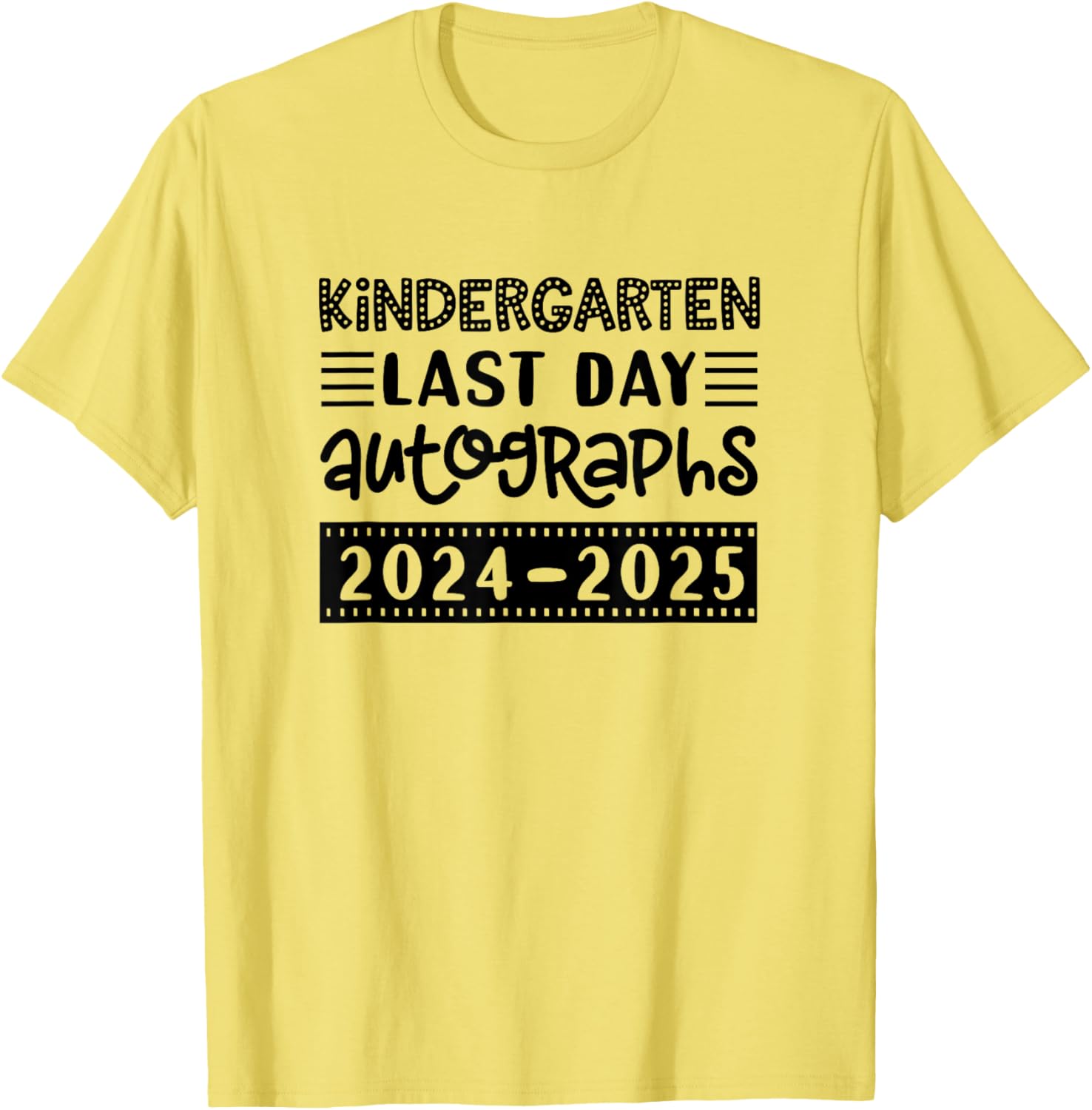 Last Day of School Kindergarten T-Shirt for Kids - Sign My Shirt Fun - 5