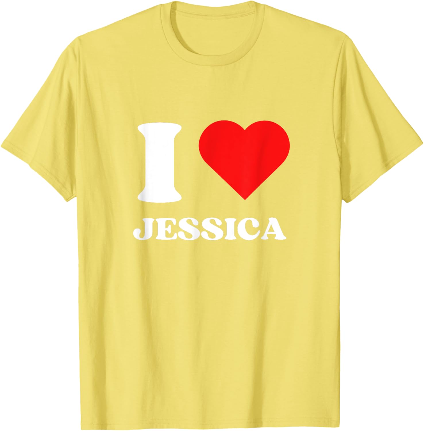 I Love Jessica Y2K Heart Graphic Valentine's Day T-Shirt for Women - 18