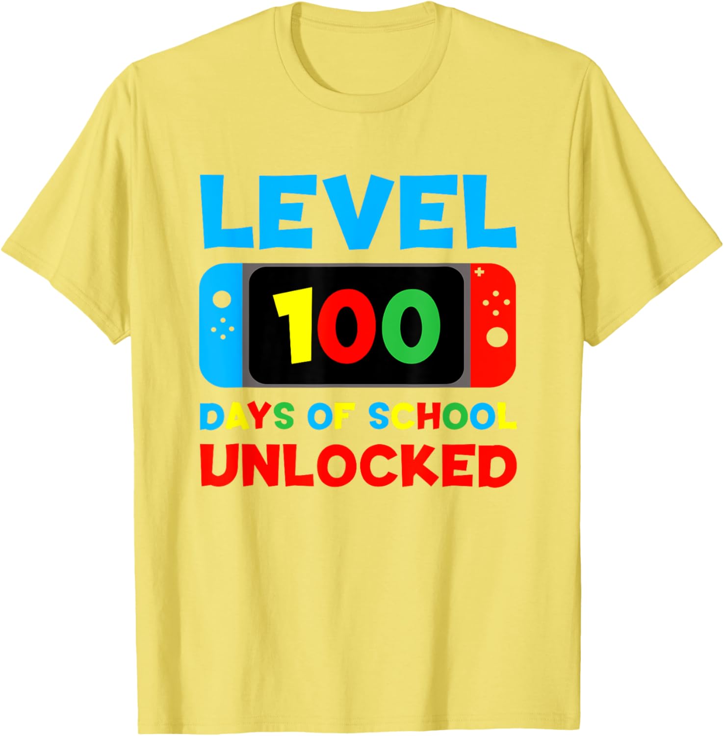 Level 100 Days of School Unlocked T-Shirt for Kids and Teens - 3