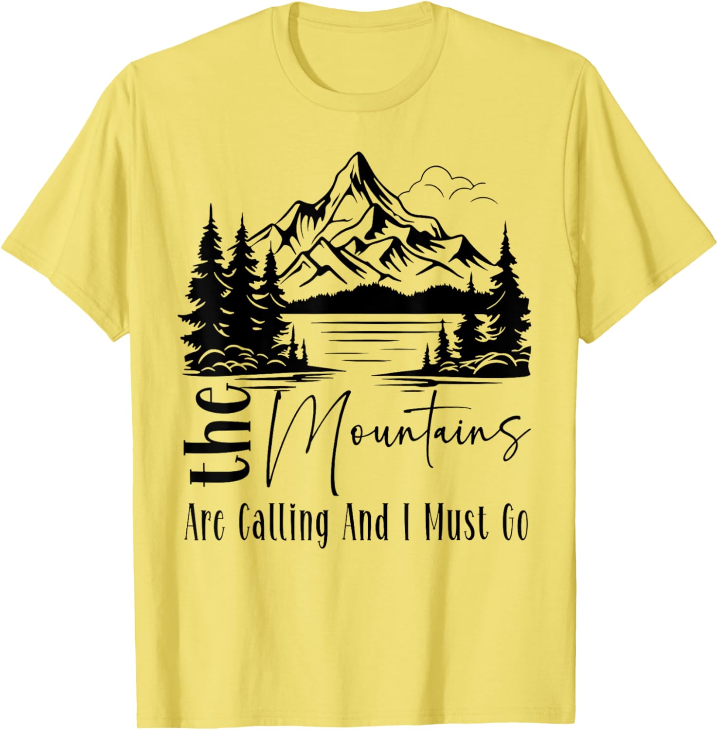 Funny Camping Hiking T-Shirt - The Mountains Are Calling Tee for Adventurers - 8
