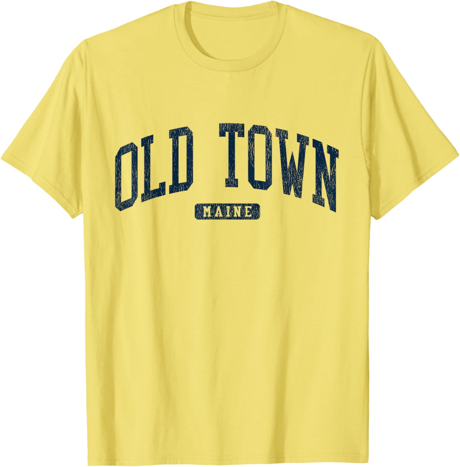 Old Town Maine University Style Blue T-Shirt for College Students - 15