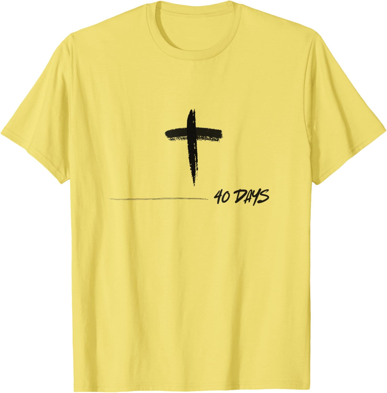 Forty Days of Lent Ash Wednesday Cross Catholic T-Shirt for Believers - 10