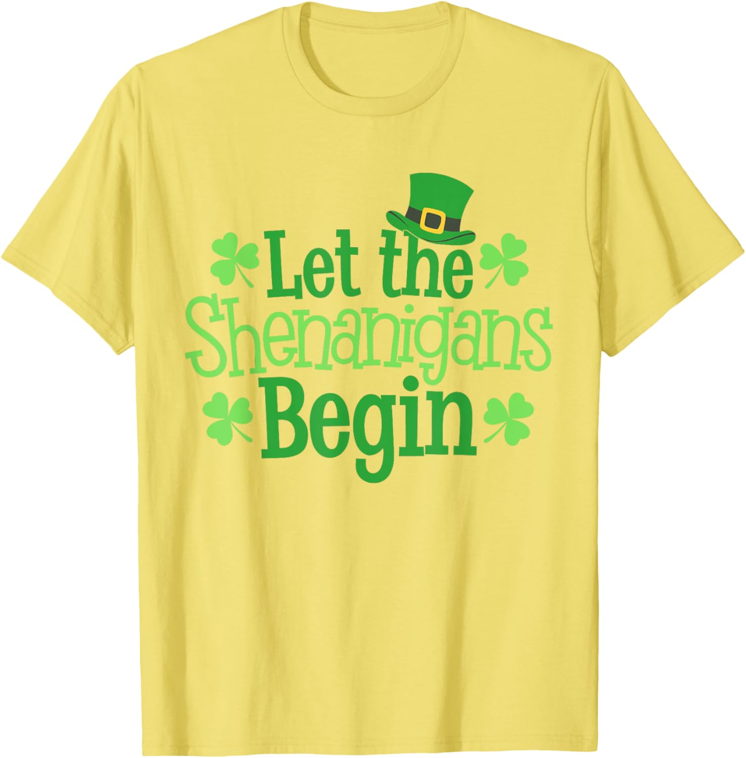 Funny Let The Shenanigans Begin St Patrick's Day Clover T-Shirt - 11