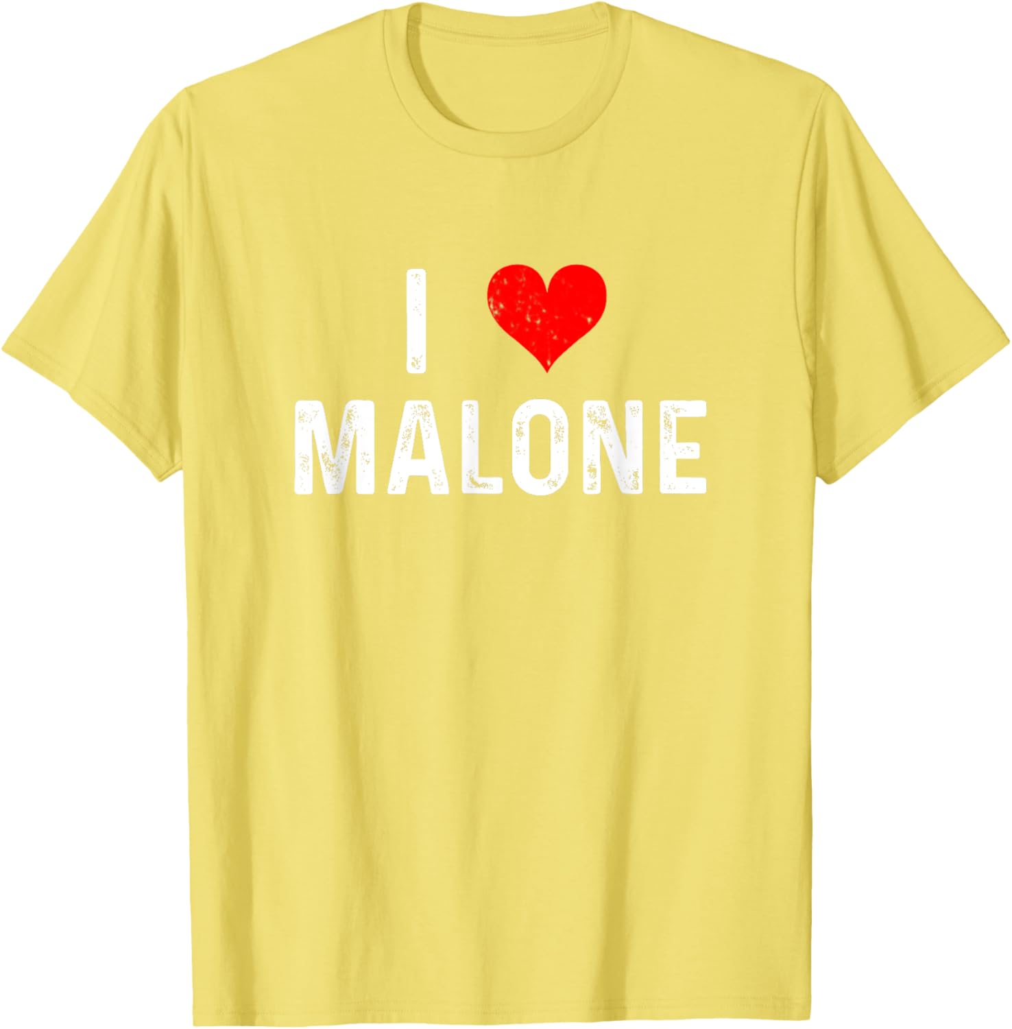 I Love Malone Heart Distressed T-Shirt for Fun and Stylish Outfits - 10