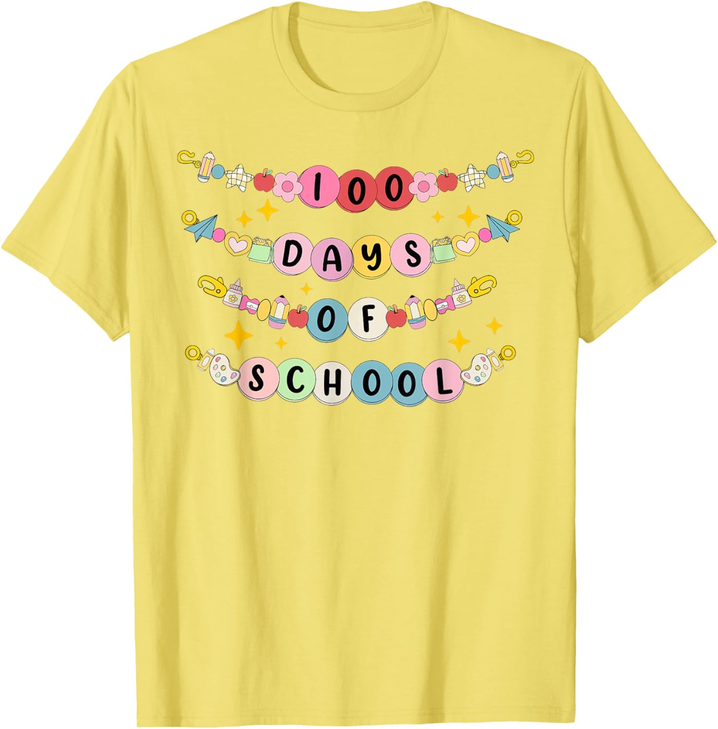 Happy 100 Days of School Bracelet and T-Shirt for Students and Teachers - 20