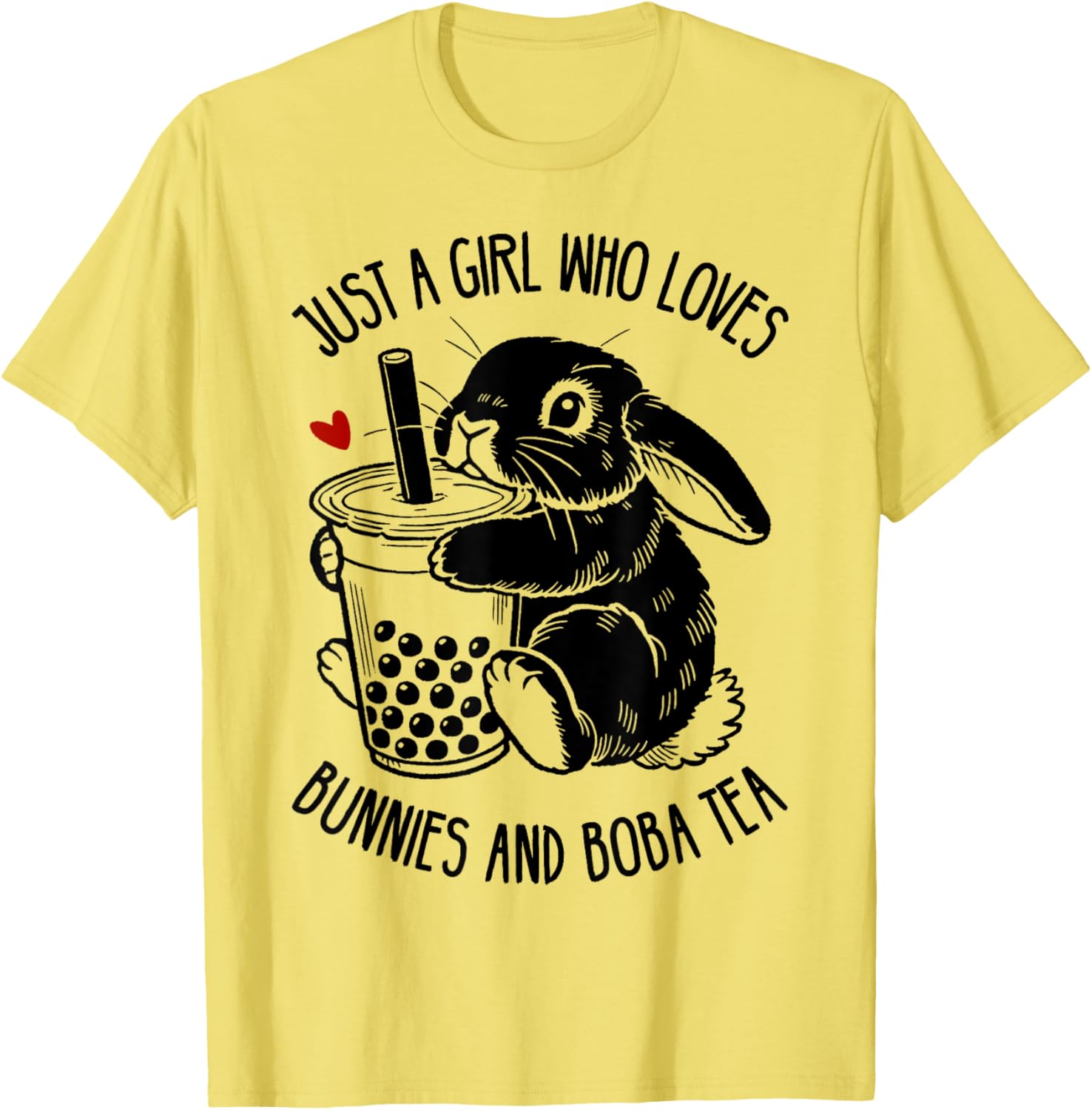 Just A Girl Who Loves Bunnies and Boba Tea Holland Lop T-Shirt - 5