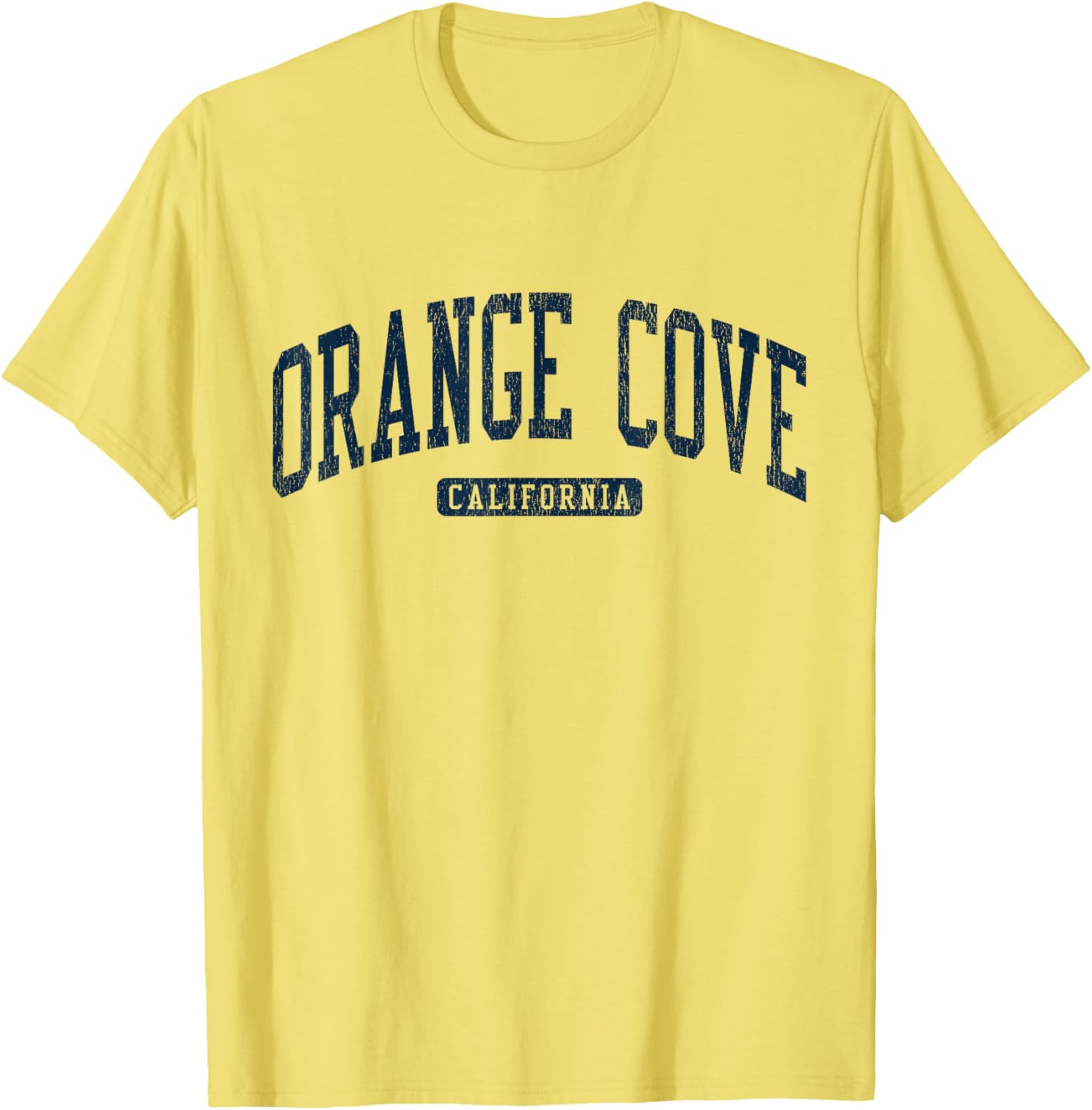 Orange Cove California College Style Blue T-Shirt for Students and Alumni - 10