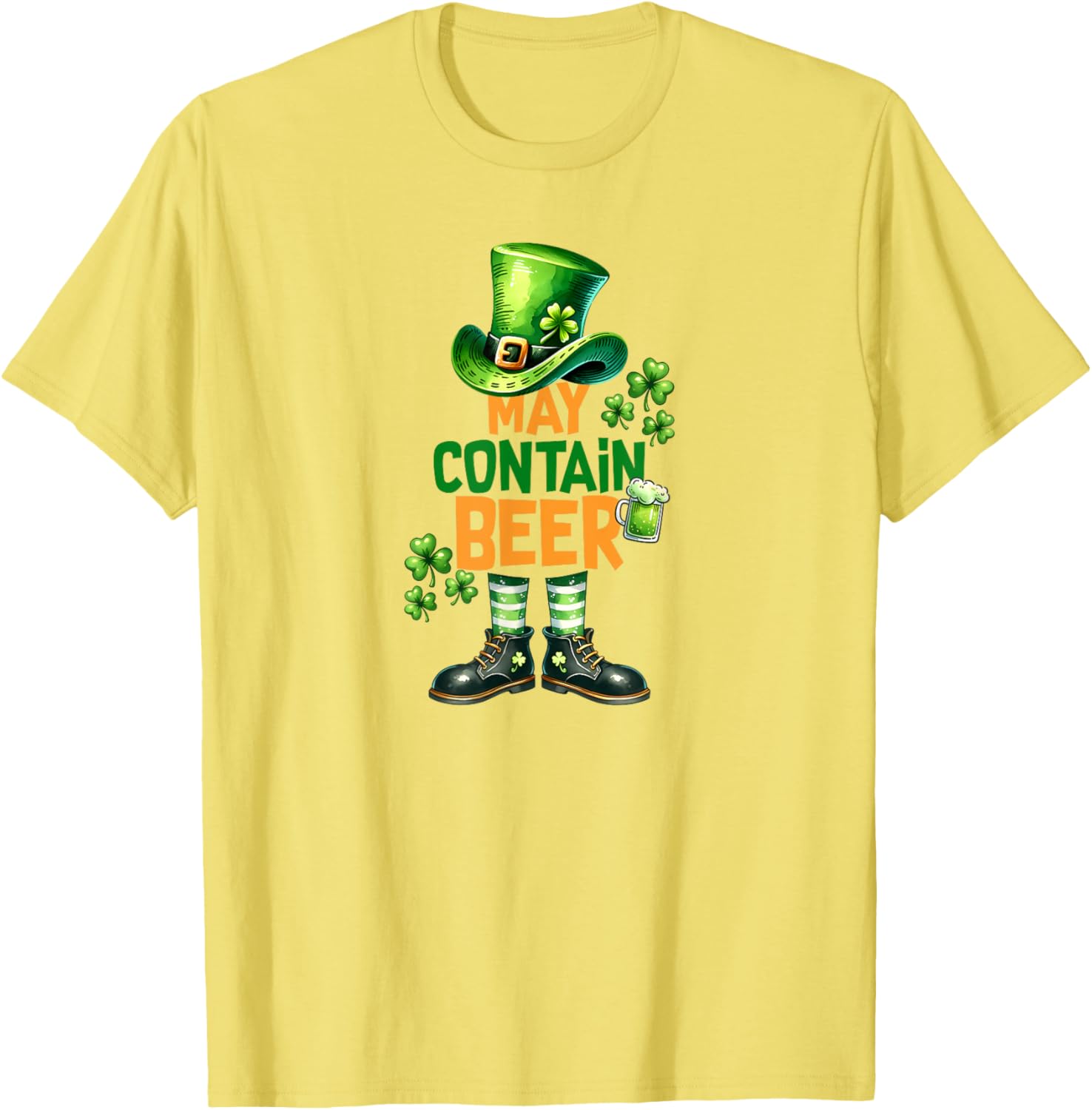 Funny May Contain Beer St Patrick's Day T-Shirt for Celebrations - 13