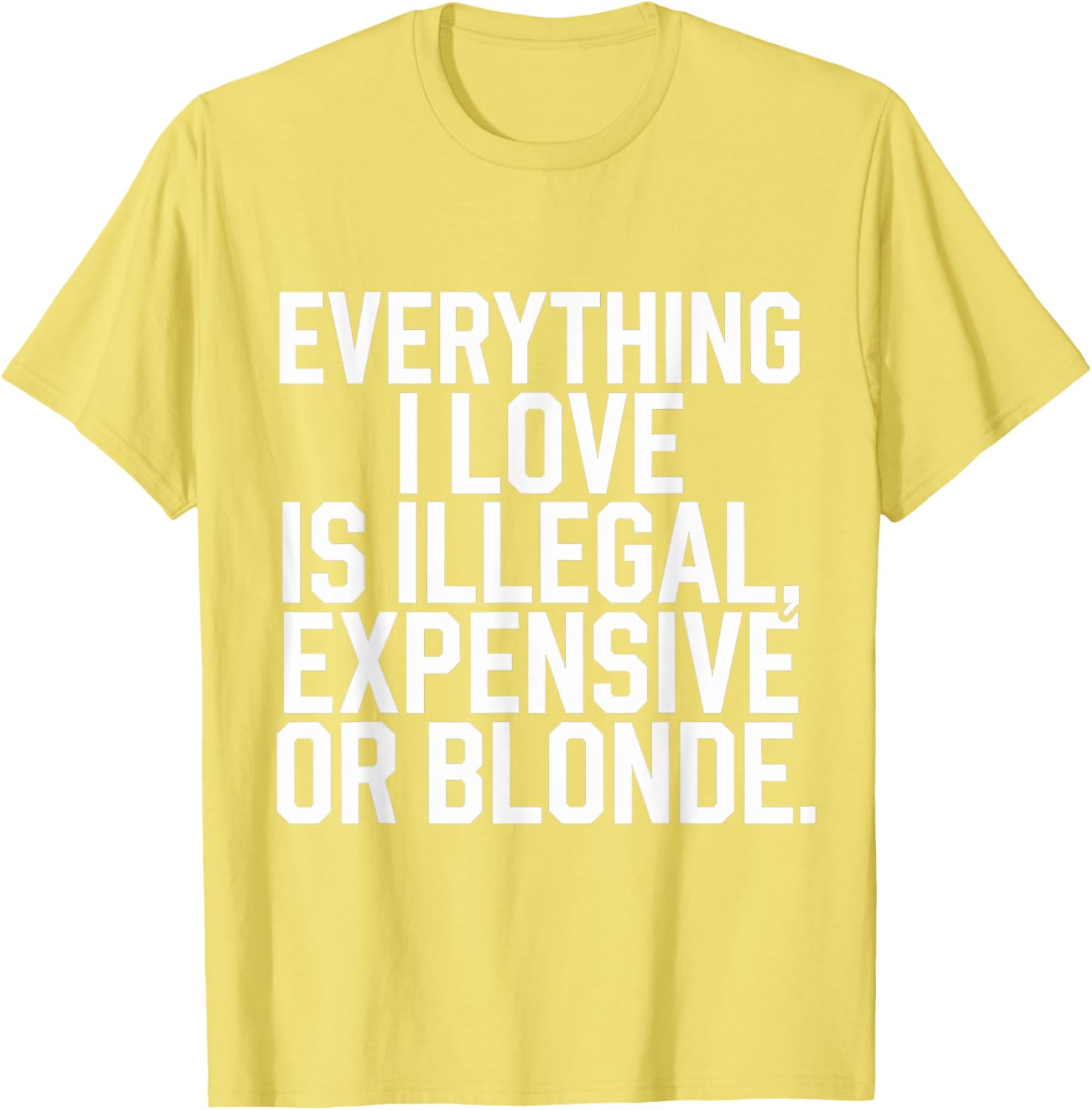 Everything I Love Is Illegal Expensive Or Blonde Graphic Tee Shirt - 19
