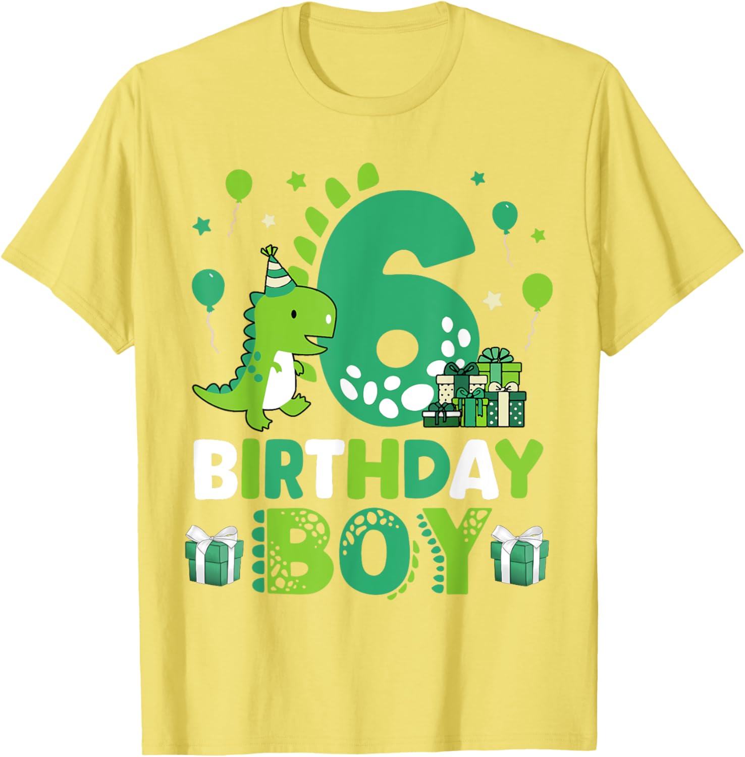 Adorable T Rex Dinosaur Shirt for Boys 6th Birthday Celebration - 24