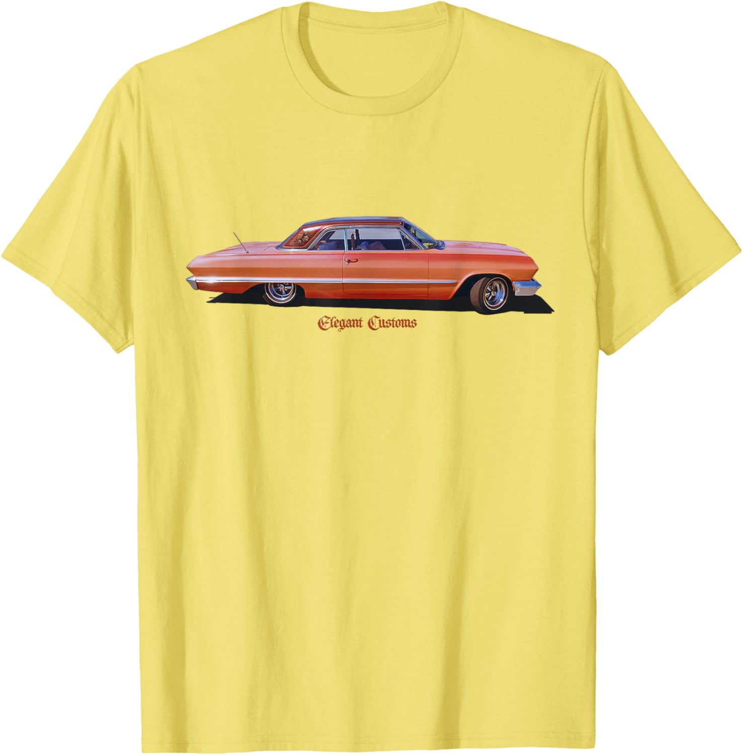 1963 Impala Tangerine Dream Low Rider Kustom T-Shirt for Car Lovers - 15