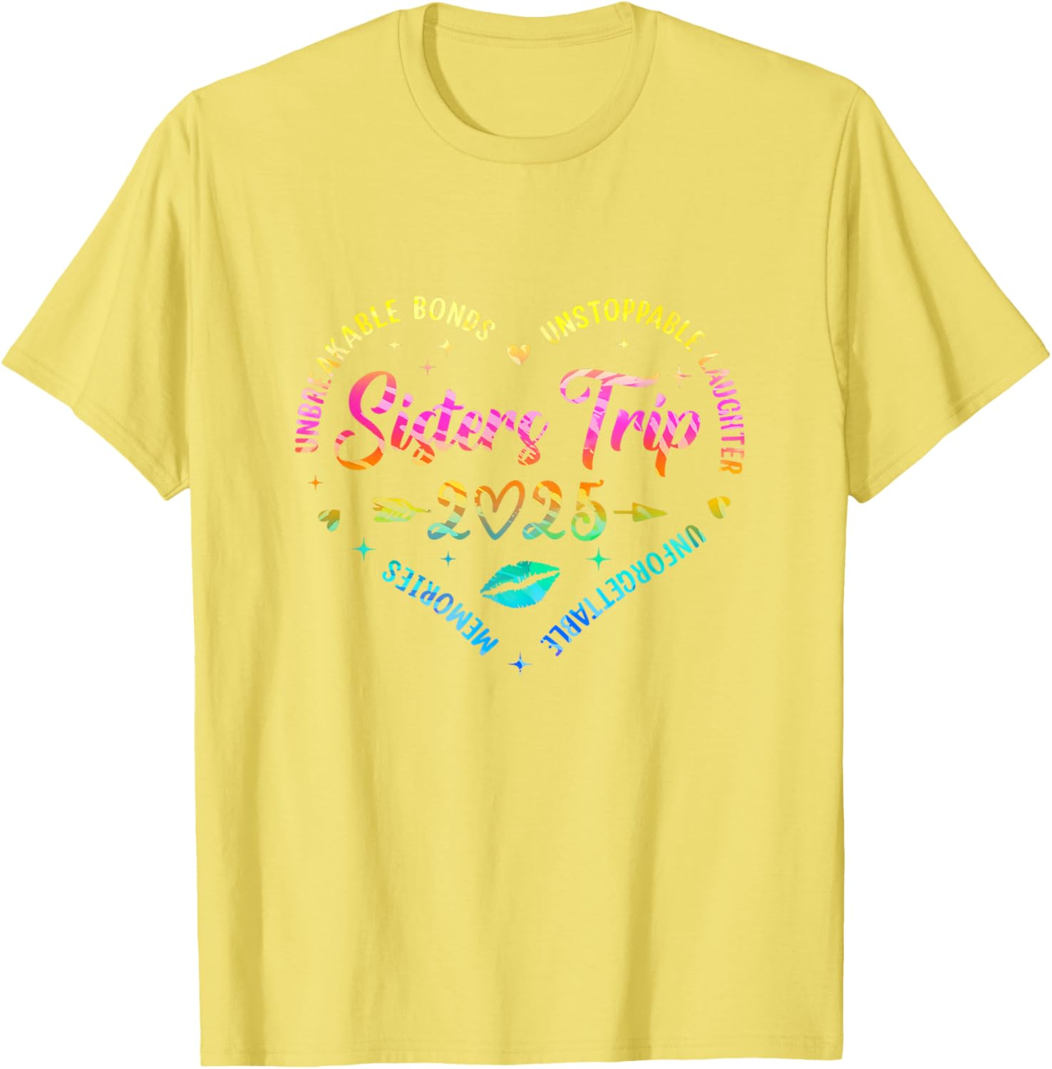 Sisters Trip 2025 Retro T-Shirt for Friends Vacation Memorials - 9