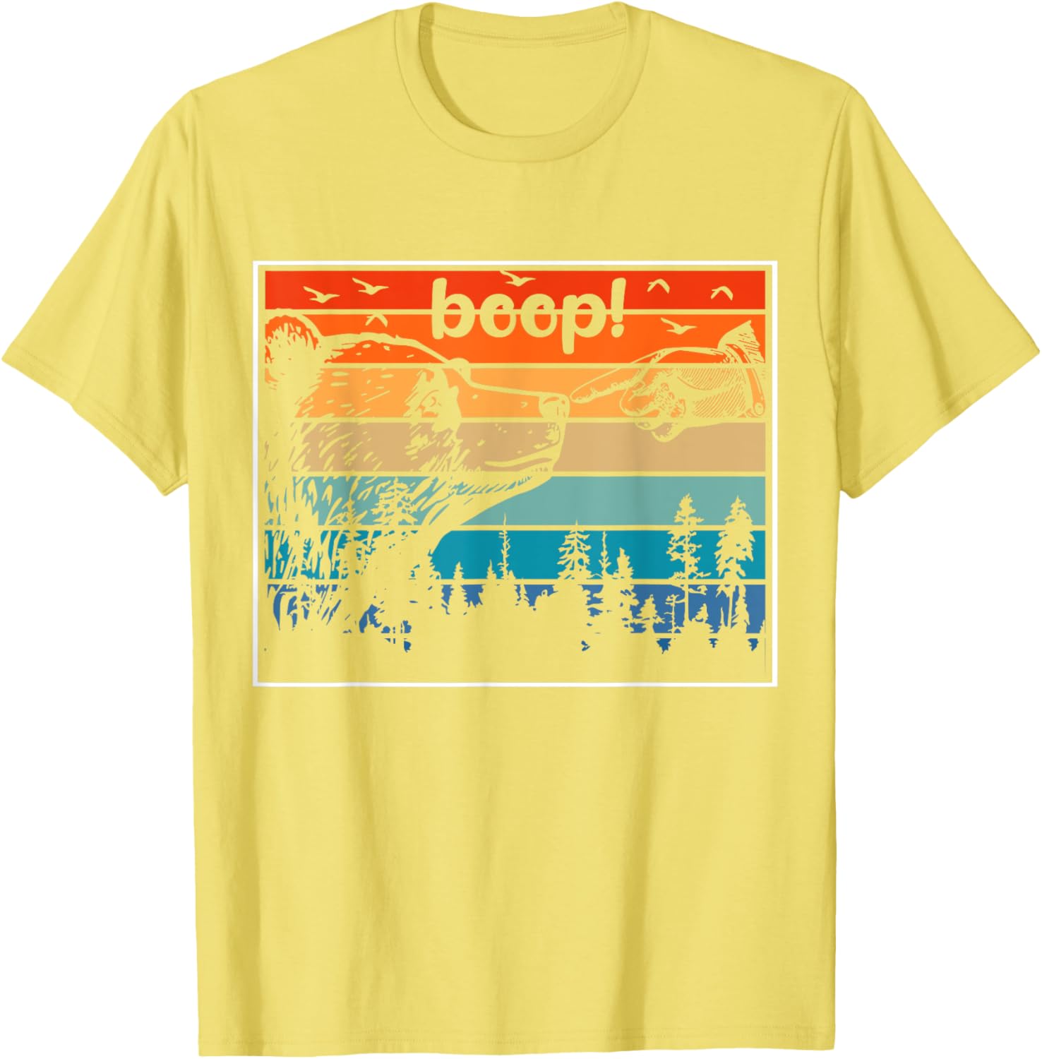 Funny Retro Bear T-Shirt for Nature Lovers - Outdoorsy Boop Bear Design - 6