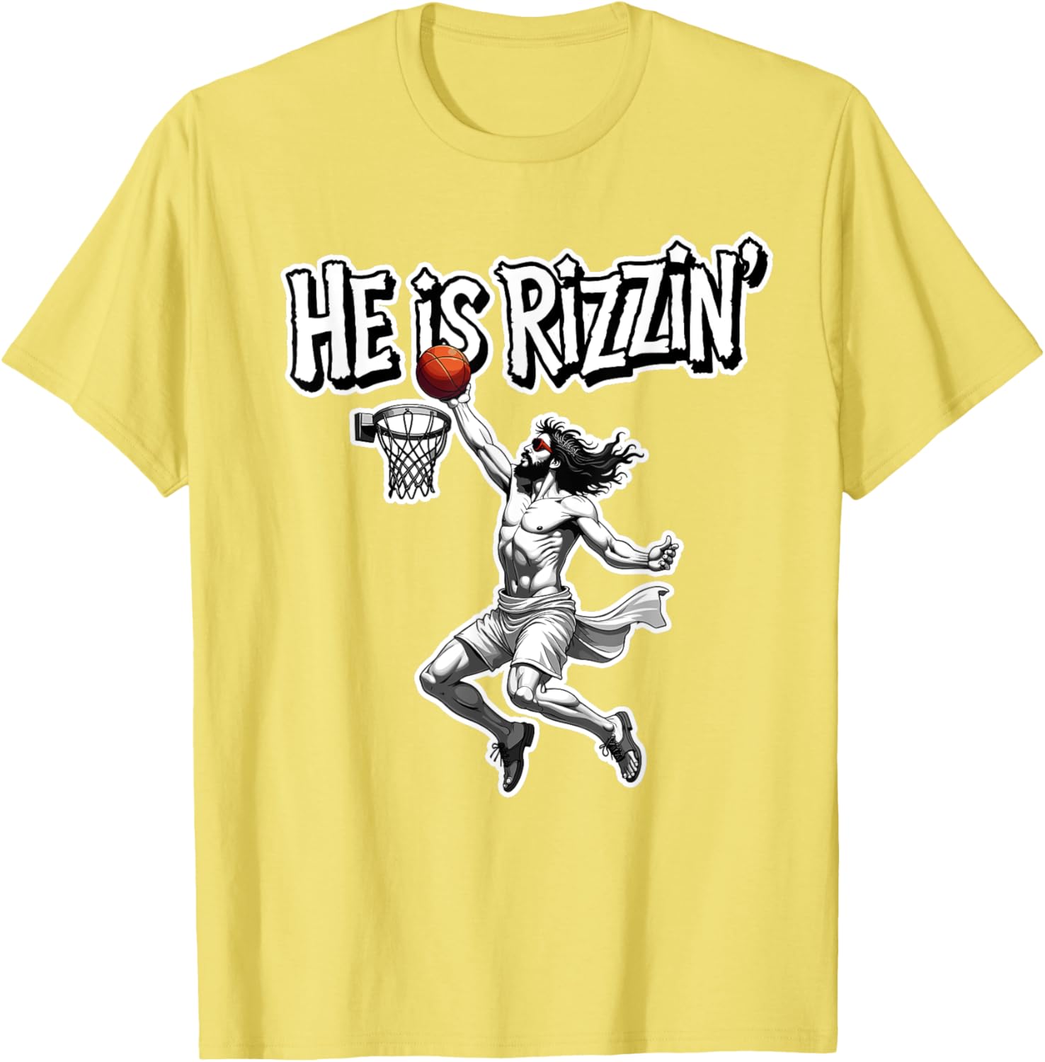 Funny Jesus Basketball Meme T-Shirt for Rizzin Fans - Unique Gift Idea - 2
